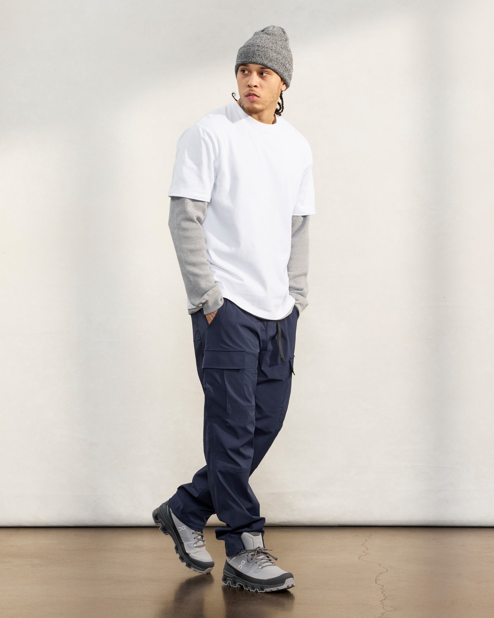 Belted Utility Cargo Pant - Navy IMAGE #2