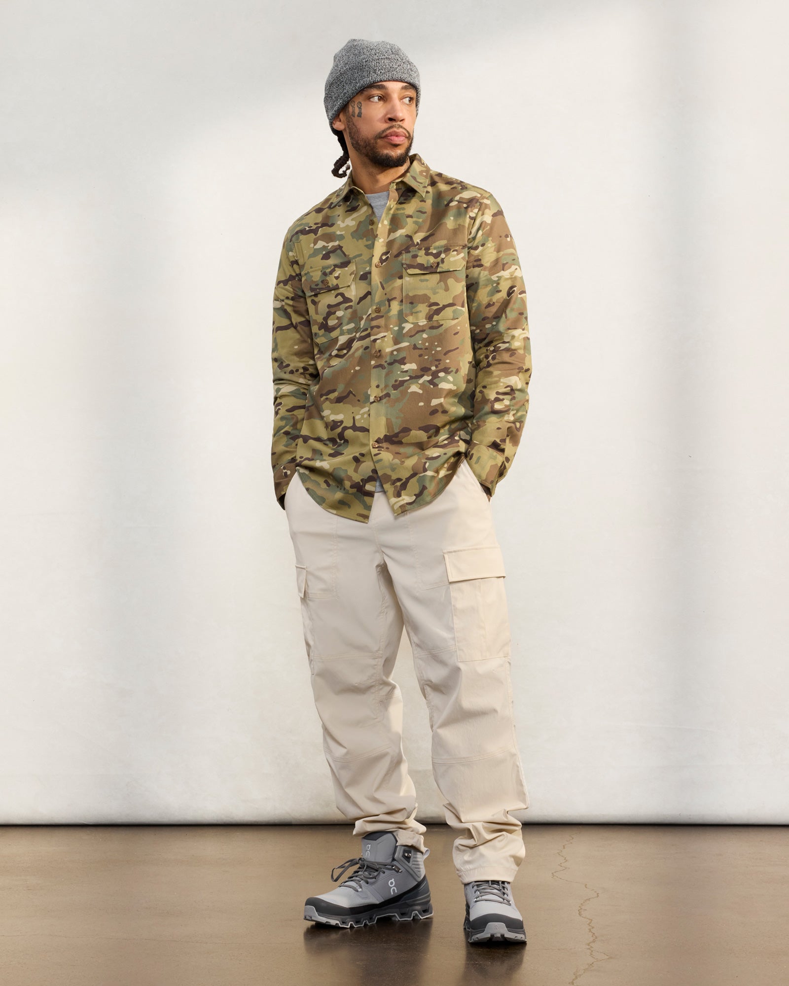 Belted Utility Cargo Pant - Sand IMAGE #2