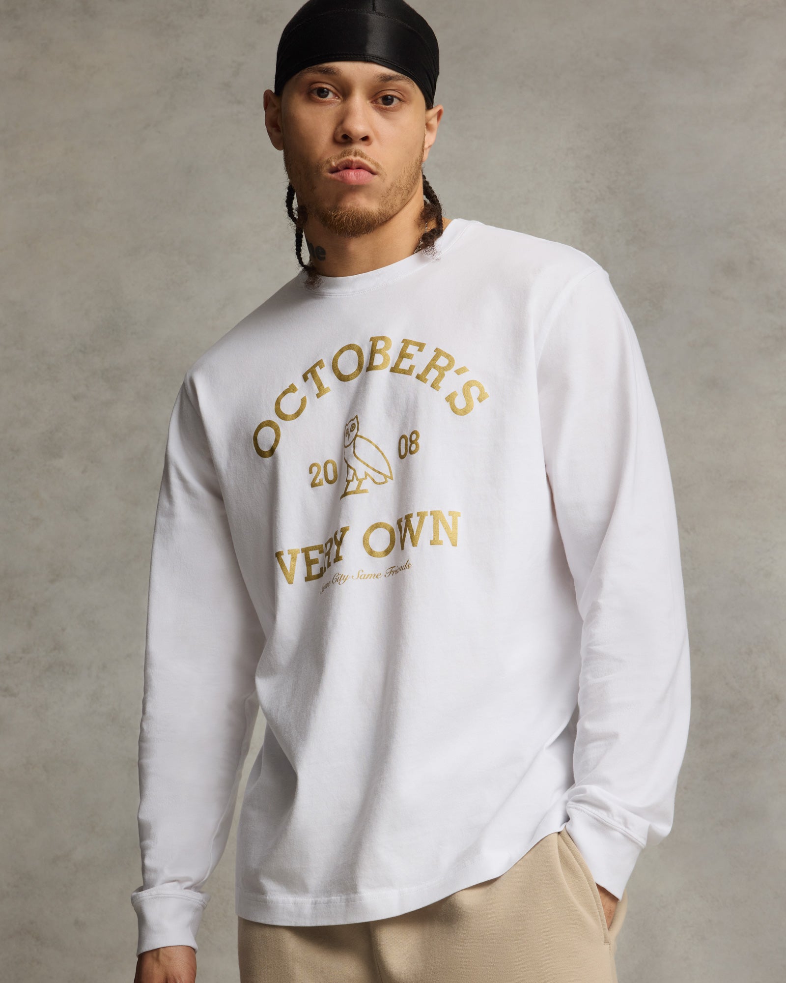 Collegiate Longsleeve T-Shirt - White IMAGE #2