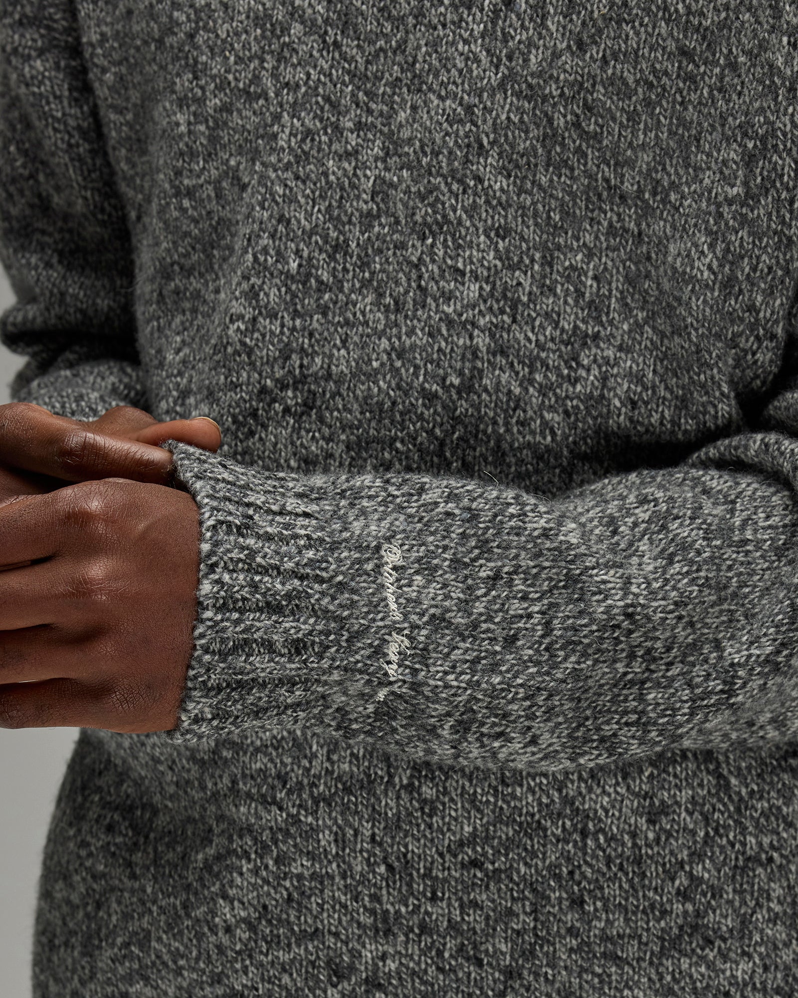 Speckle Crewneck Sweater - Grey IMAGE #3