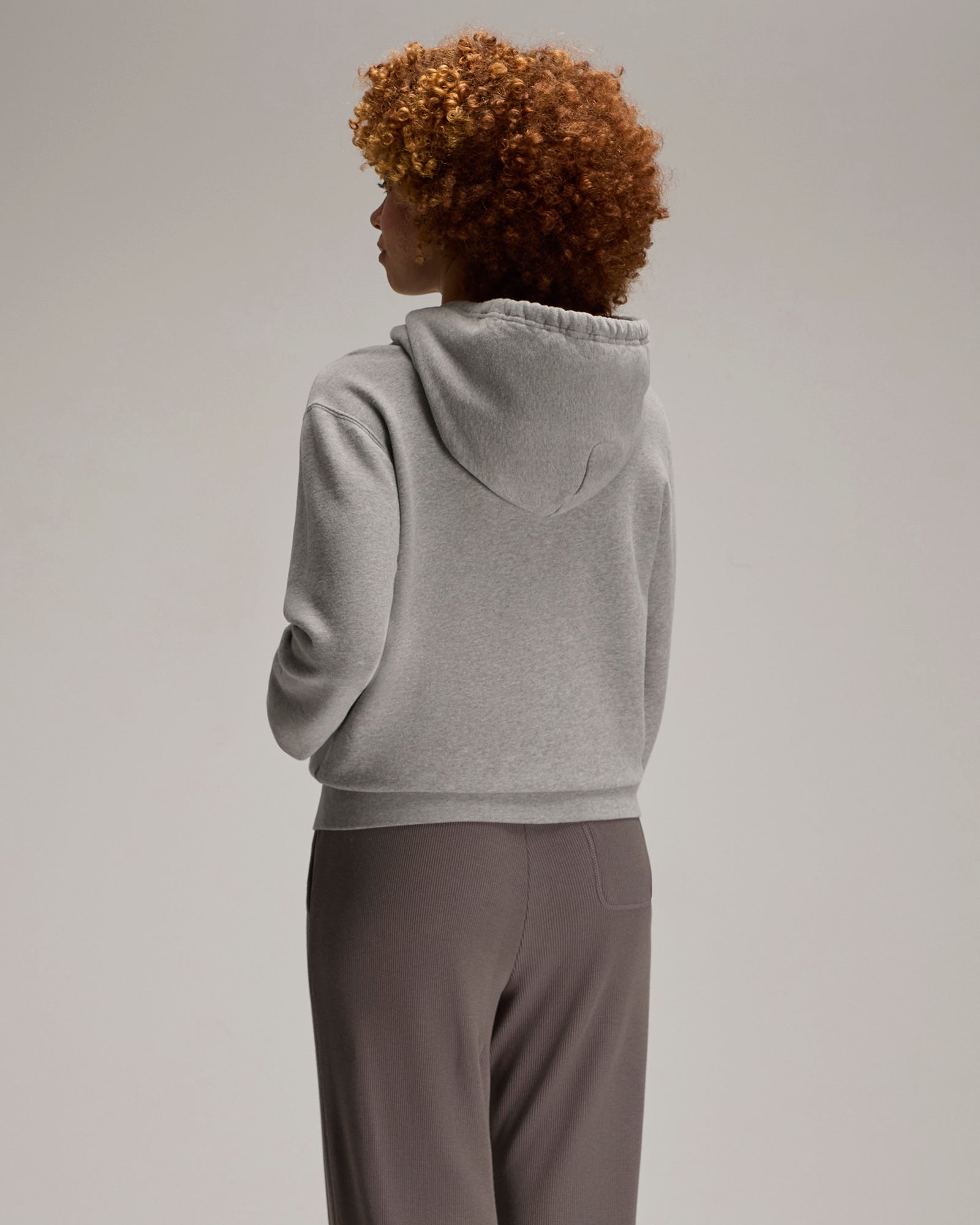 Relaxed-Fit Full-Zip Hoodie - Heather Grey IMAGE #5