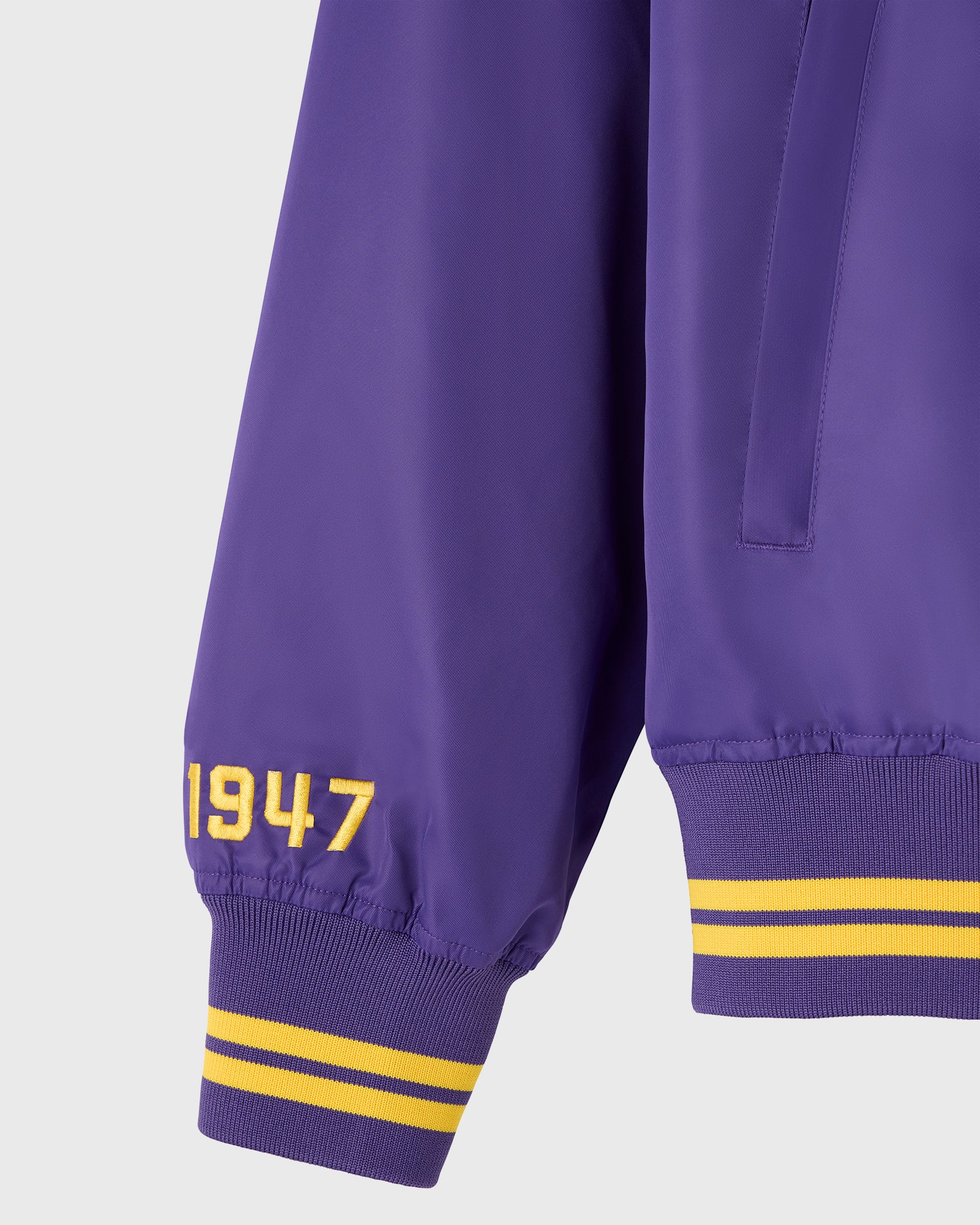 NBA Los Angeles Lakers Satin Varsity Jacket - Purple IMAGE #11