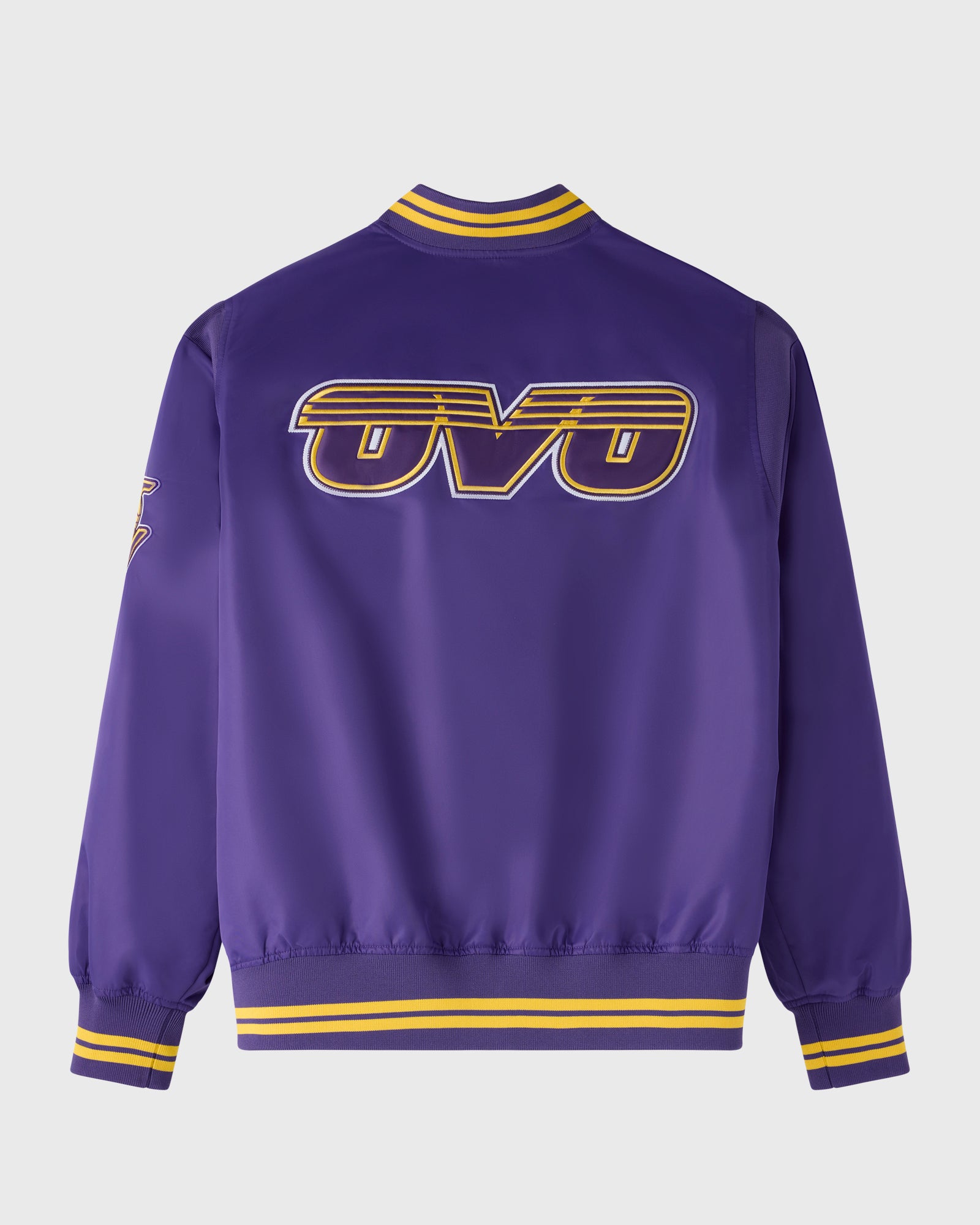 NBA Los Angeles Lakers Satin Varsity Jacket - Purple IMAGE #2