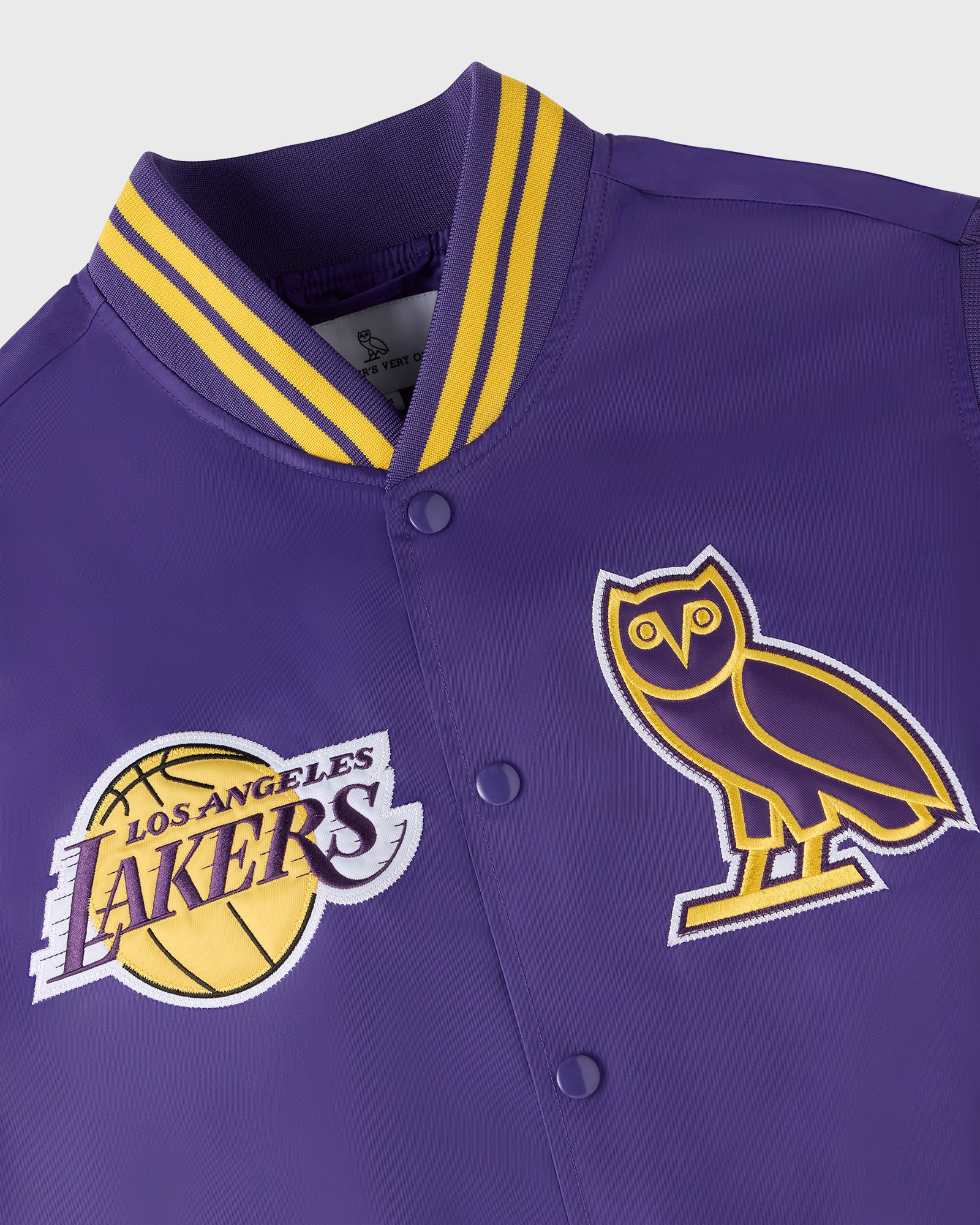 NBA Los Angeles Lakers Satin Varsity Jacket - Purple IMAGE #8