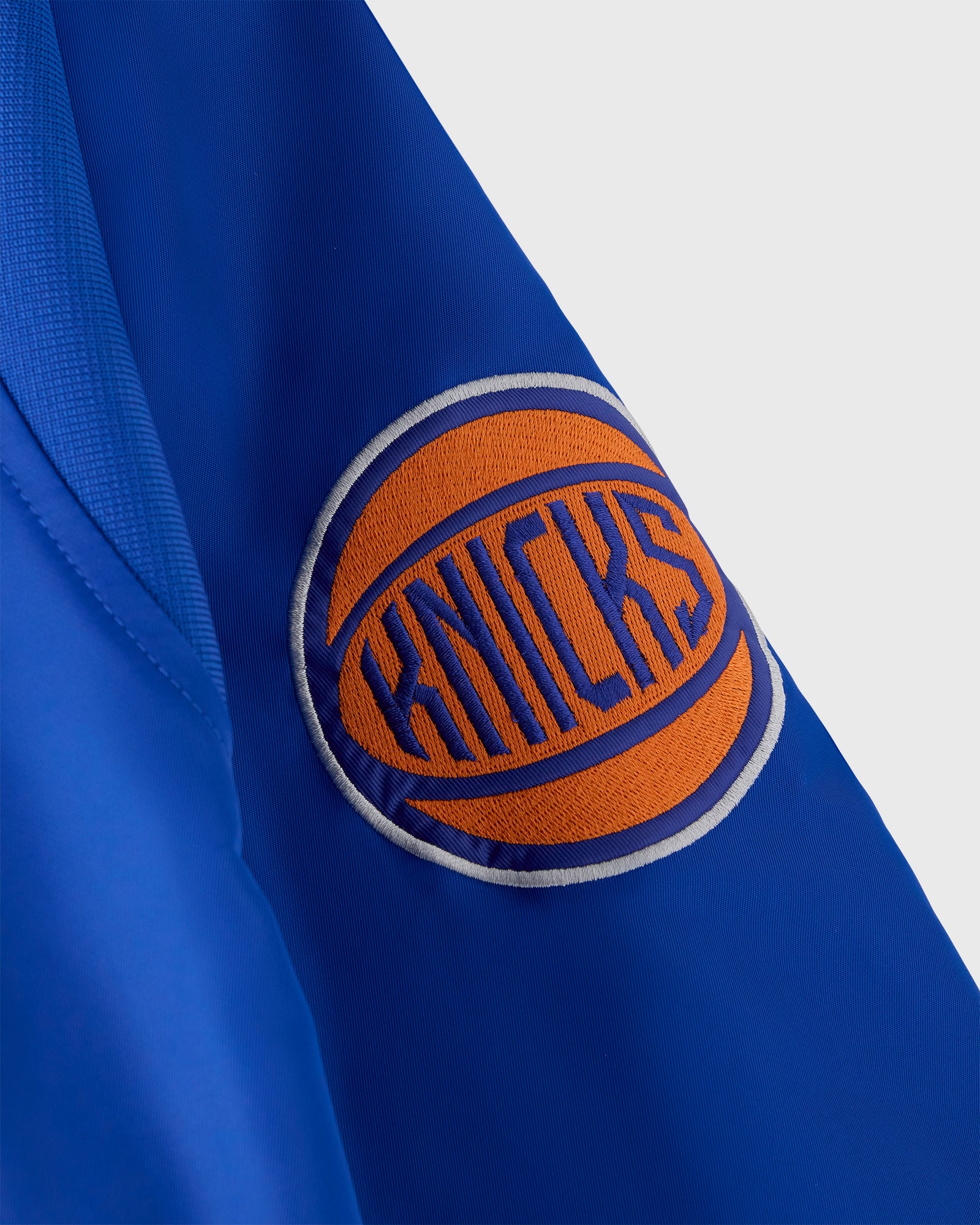 NBA New York Knicks Satin Varsity Jacket - Blue IMAGE #10