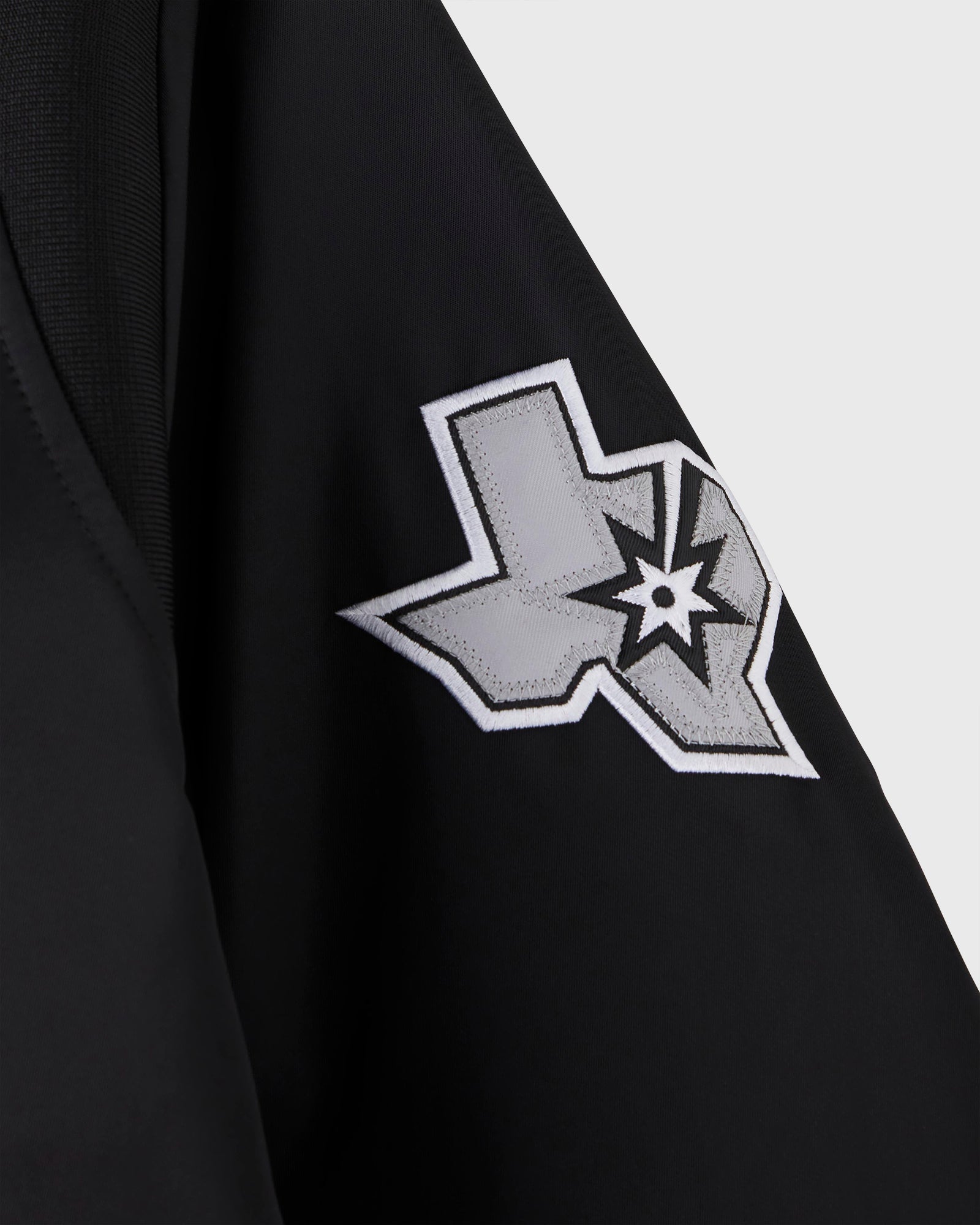 NBA San Antonio Spurs Satin Varsity Jacket - Black IMAGE #10