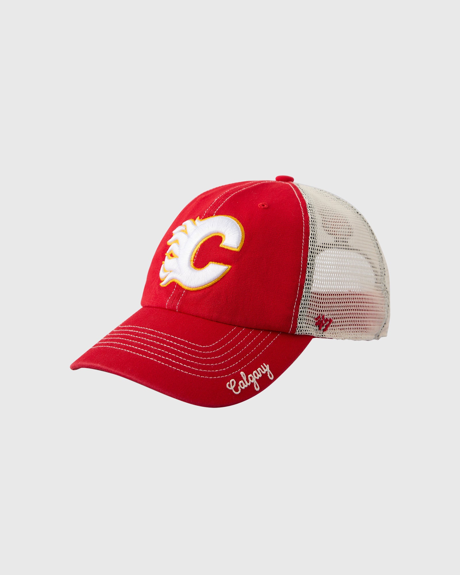 NHL Calgary Flames '47 Brand Trucker Hat - Red IMAGE #3