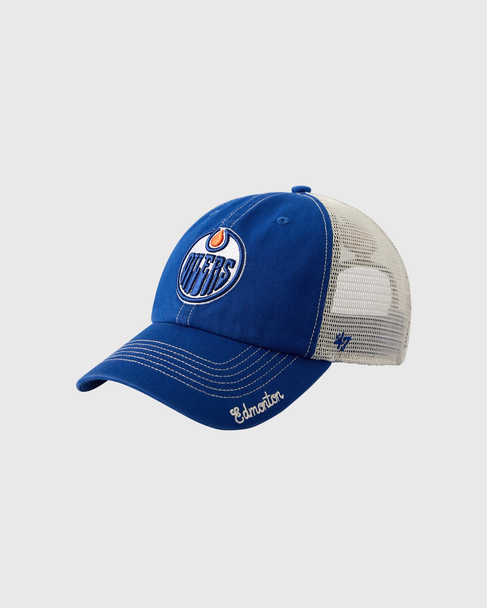 NHL Edmonton Oilers '47 Brand Trucker Hat - Navy IMAGE #3