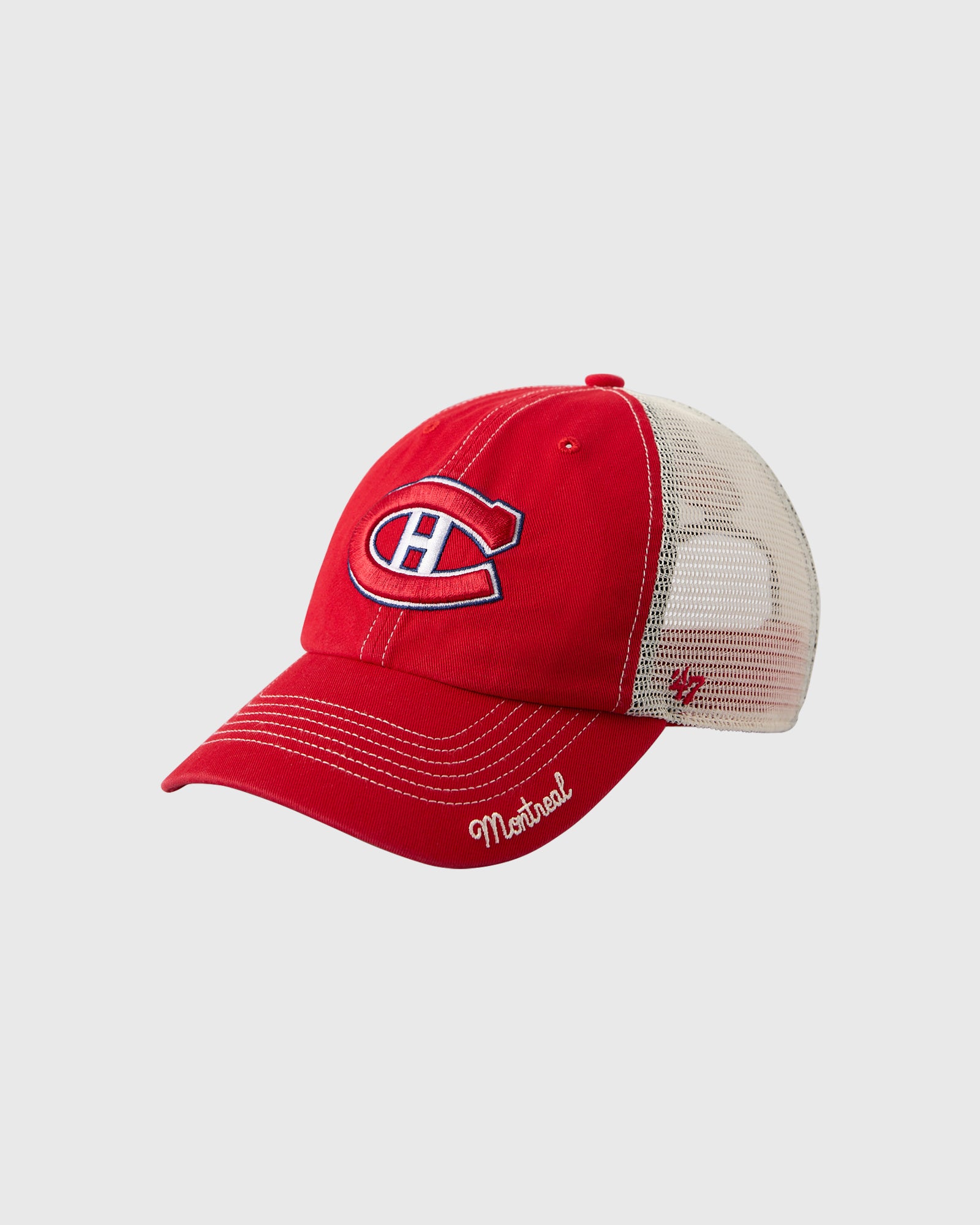 NHL Montreal Canadiens '47 Brand Trucker Hat - Red IMAGE #3