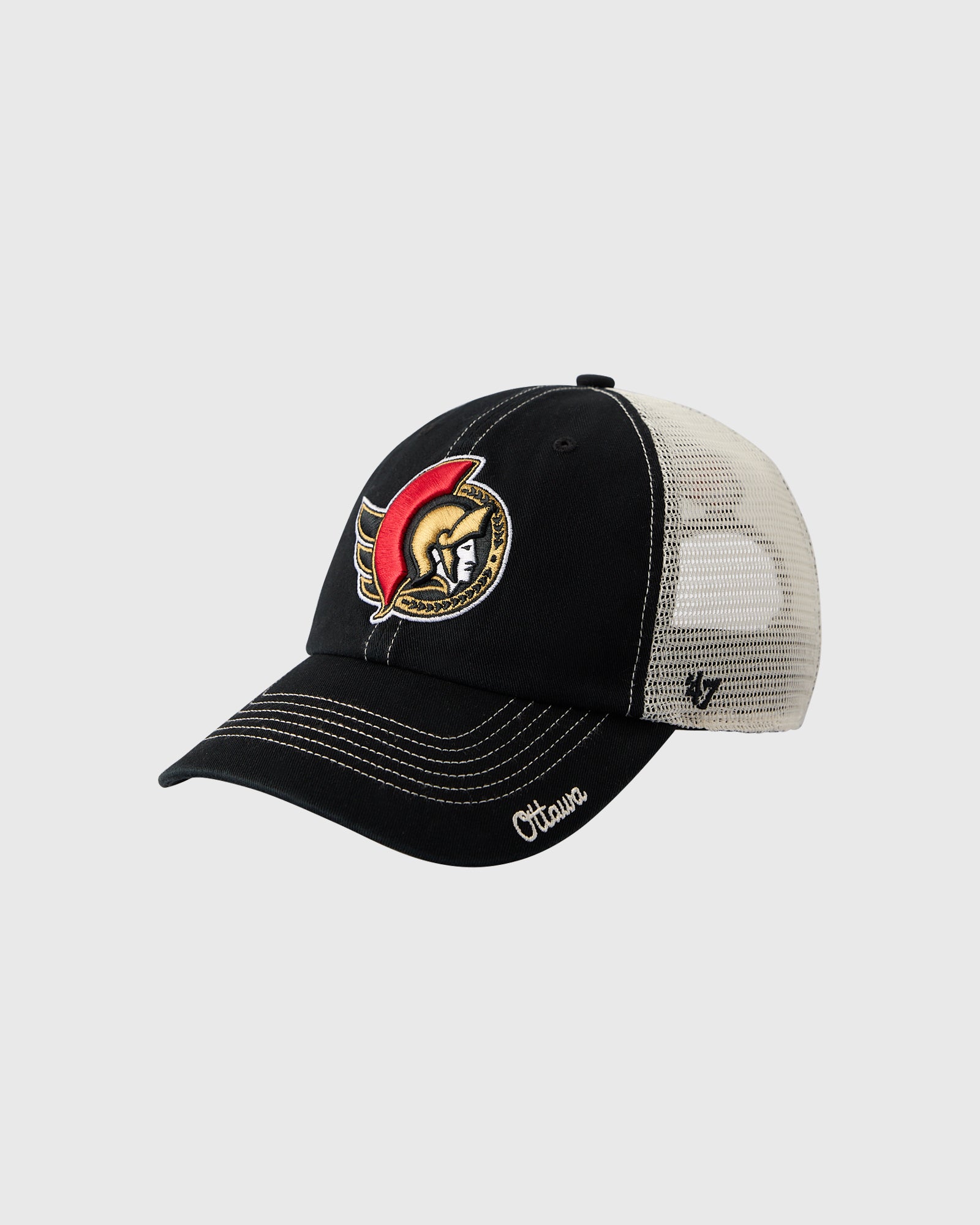 NHL Ottawa Senators '47 Brand Trucker Hat - Black IMAGE #3