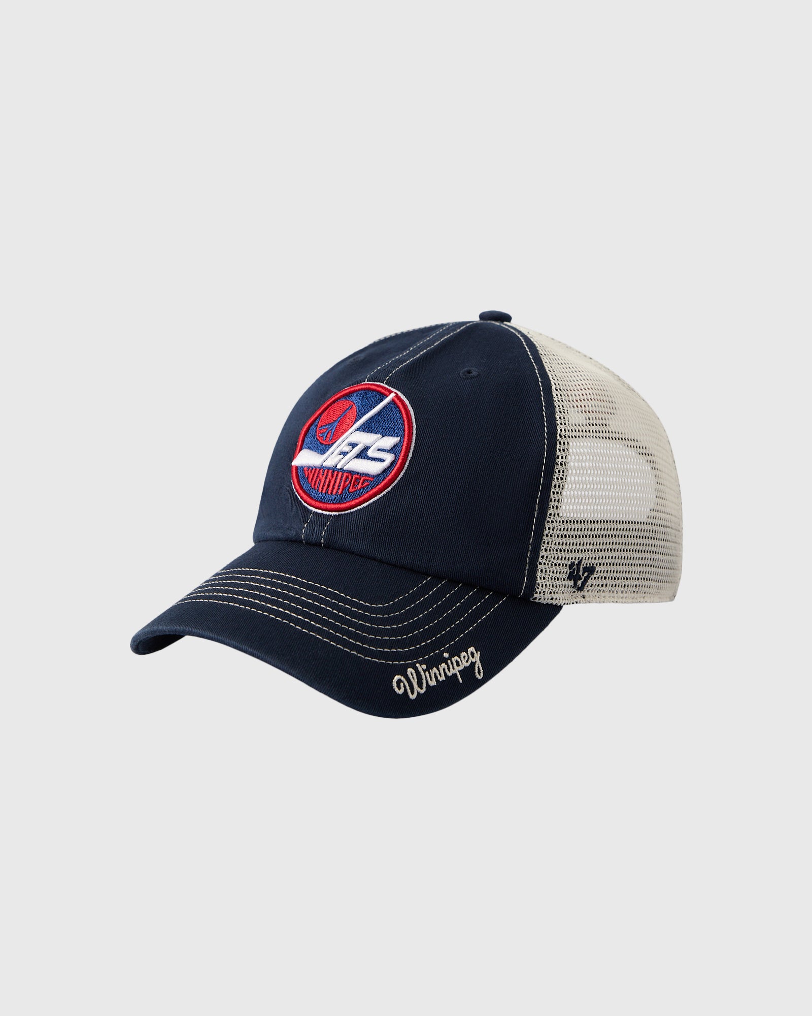 NHL Winnipeg Jets '47 Brand Trucker Hat - Blue IMAGE #3