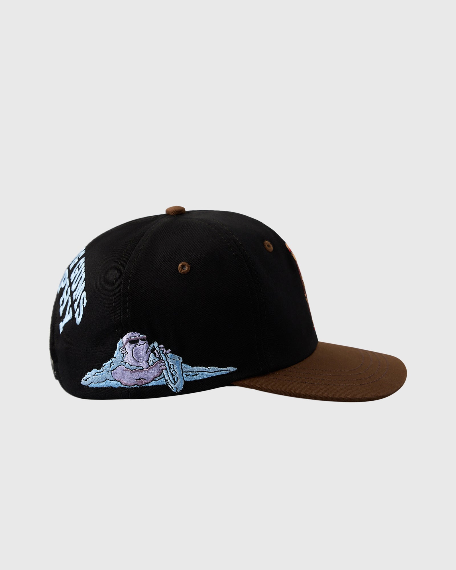 The Simpsons Bleeding Gums Murphy Snapback Cap - Black/Brown IMAGE #4