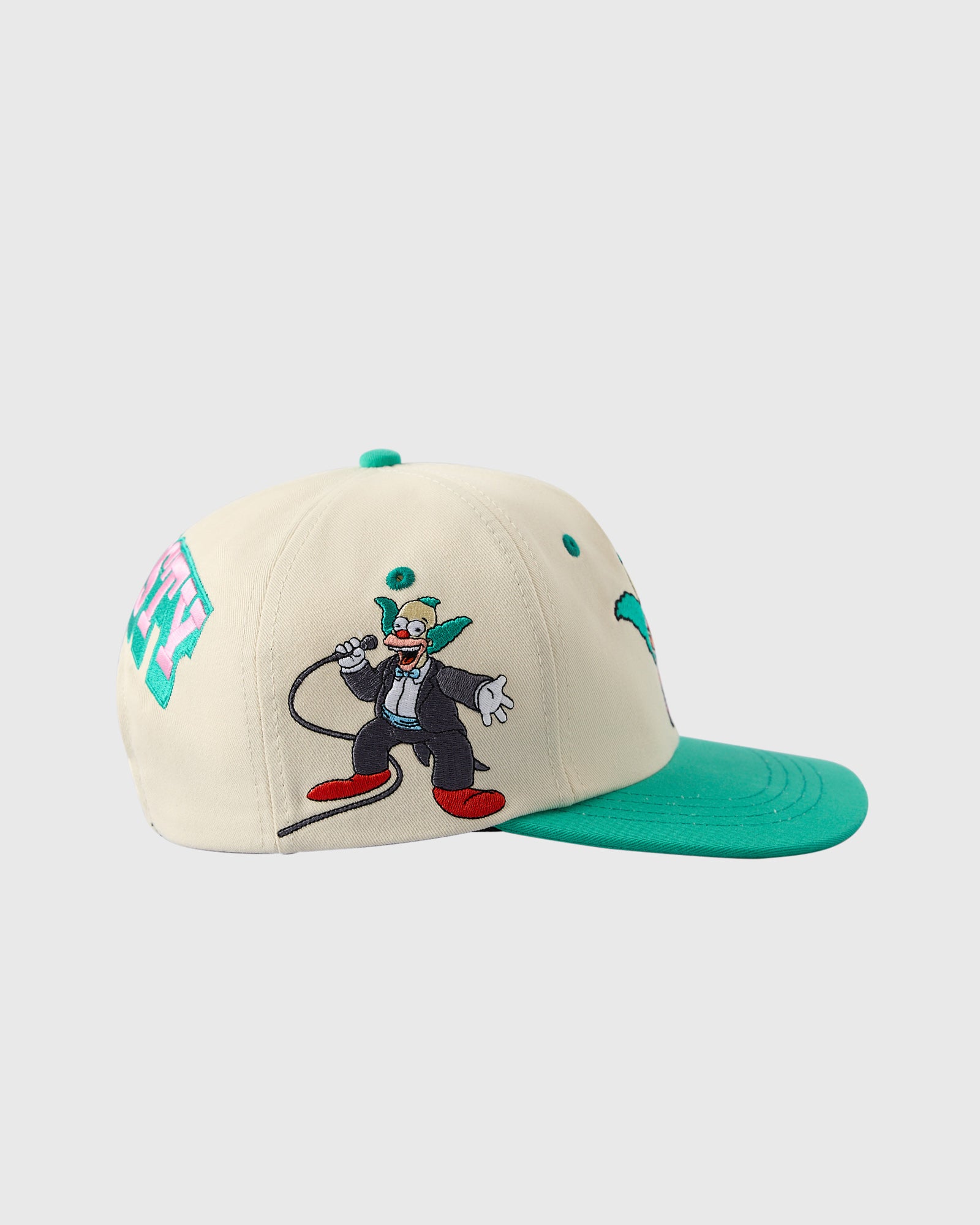 The Simpsons Krusty the Clown Snapback Cap - Taupe/Teal IMAGE #4