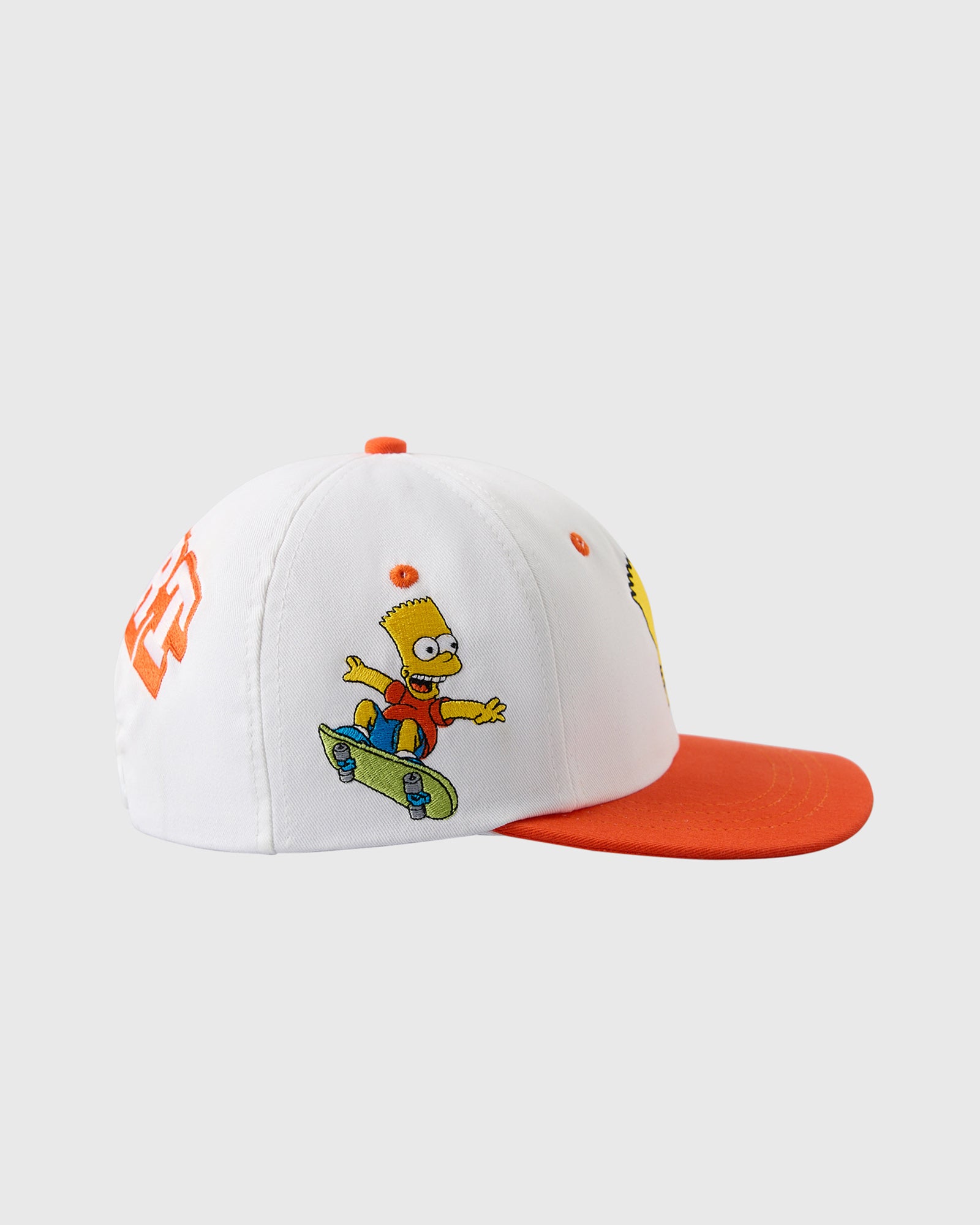 The Simpsons Bart Snapback Cap - White/Orange IMAGE #4