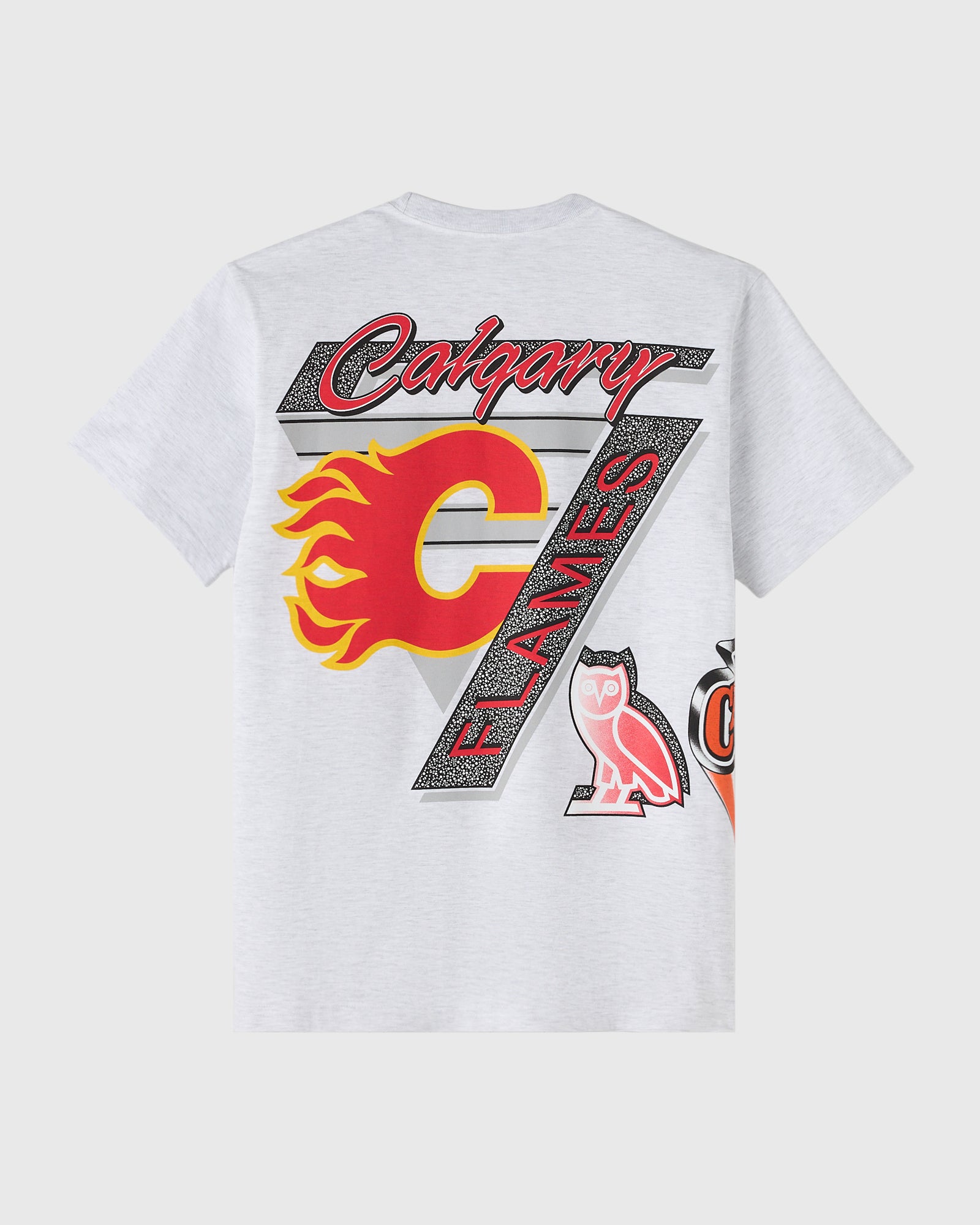 NHL Calgary Flames 90's Graphic T-Shirt - Ash Heather Grey IMAGE #4