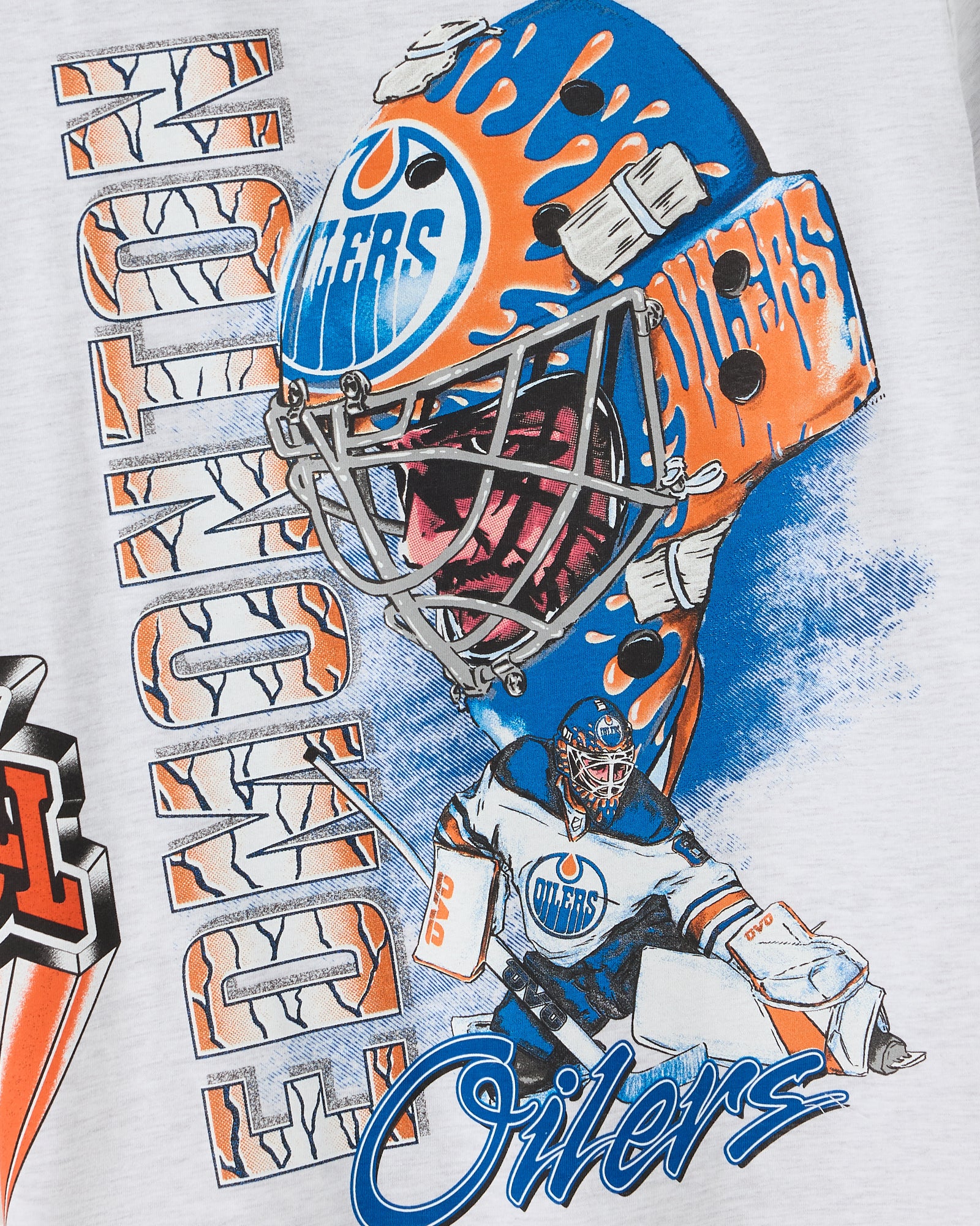 NHL Edmonton Oilers 90's Graphic T-Shirt - Ash Heather Grey IMAGE #6