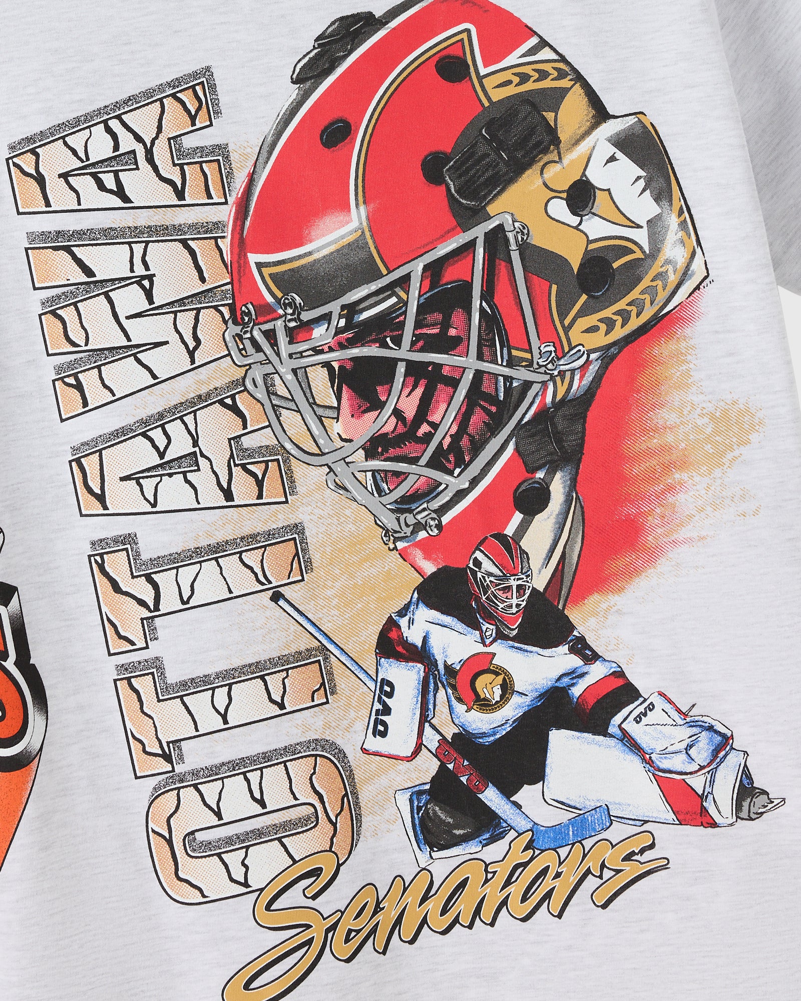 NHL Ottawa Senators 90's Graphic T-Shirt - Ash Heather Grey IMAGE #6