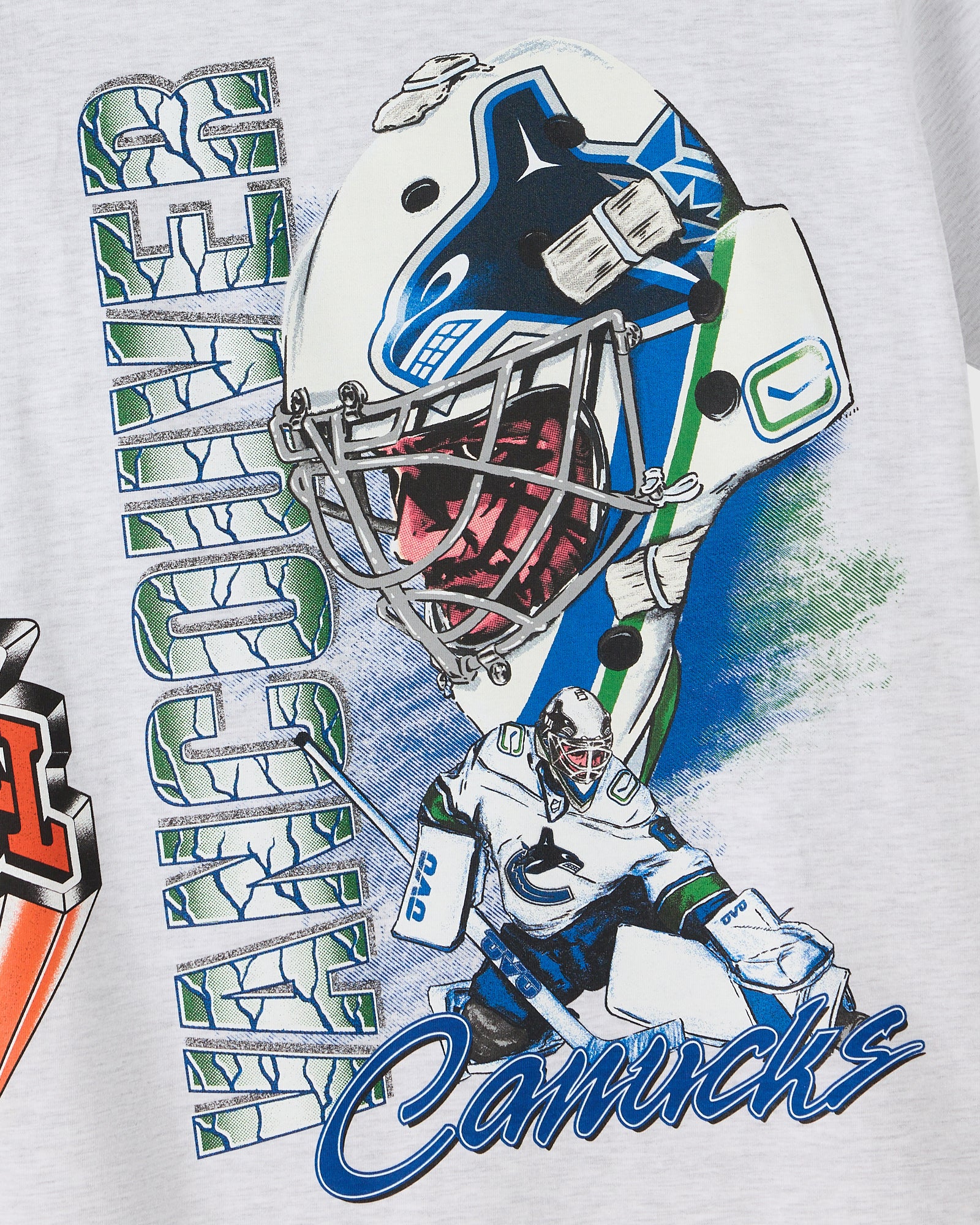 NHL Vancouver Canucks 90's Graphic T-Shirt - Ash Heather Grey IMAGE #6