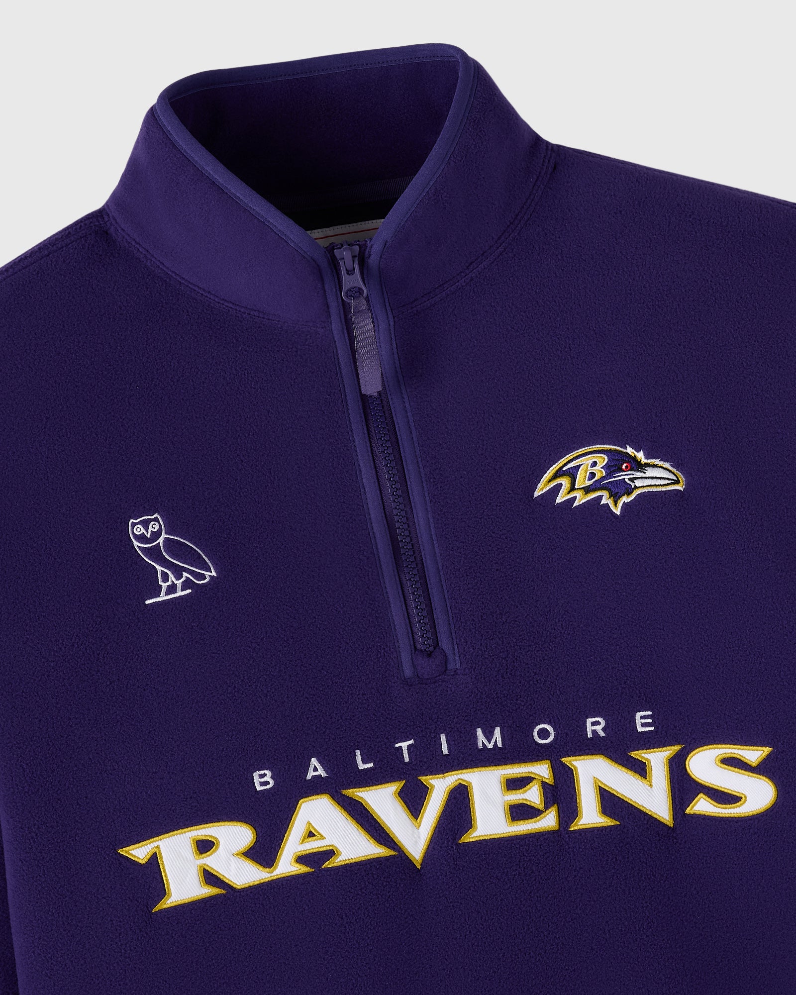 NFL Baltimore Ravens Polartec® Mock Neck Quarter-Zip Fleece - Purple IMAGE #2