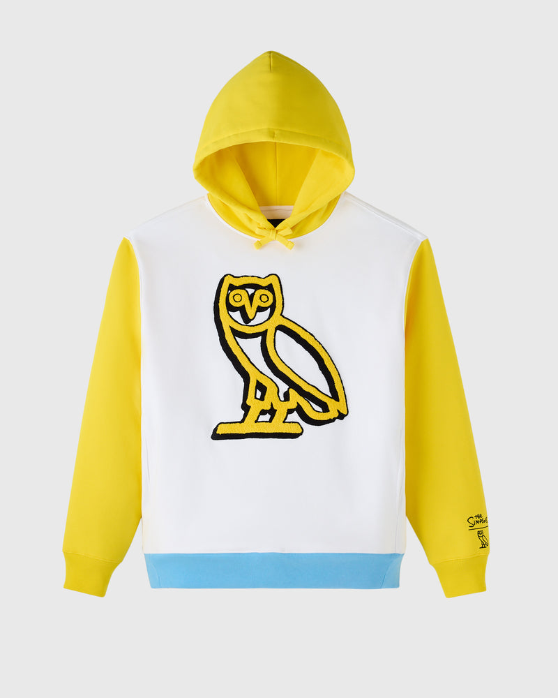 The Simpsons Homer Hoodie - White/Yellow