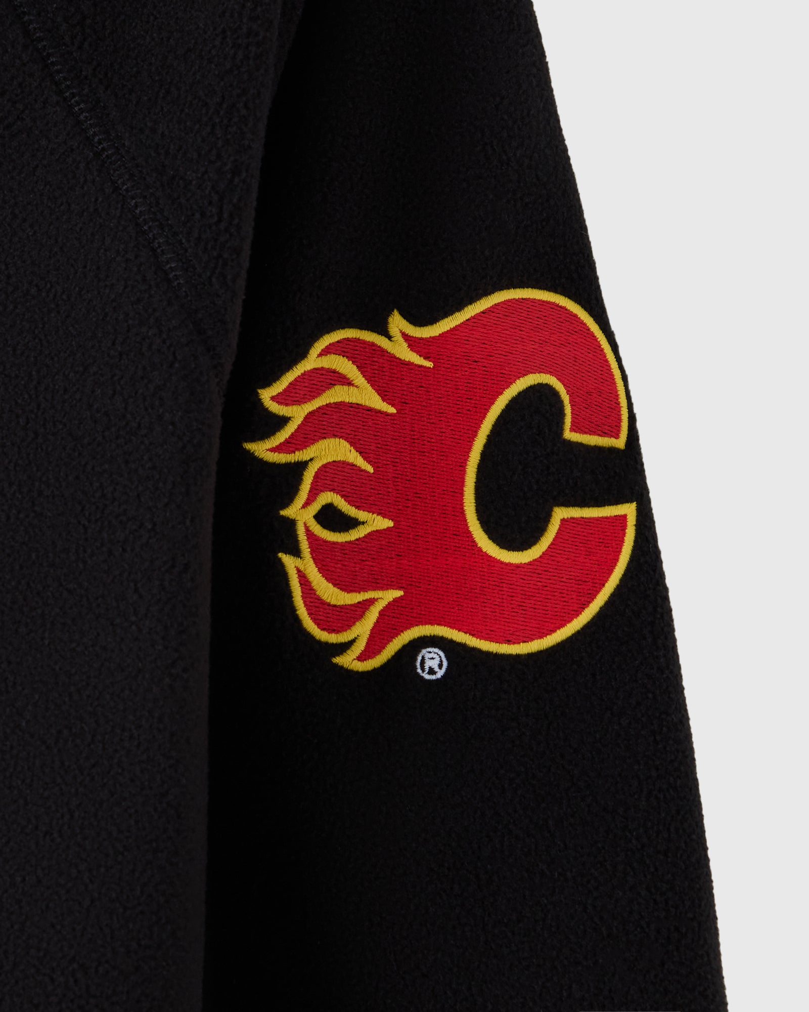 NHL Calgary Flames Microfleece Coach's Full-Zip Jacket - Black IMAGE #4