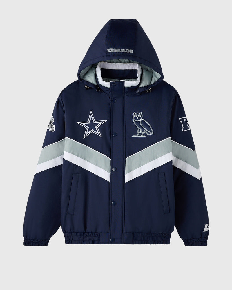 NFL Dallas Cowboys Starter® Sideline Puffer Jacket - Navy