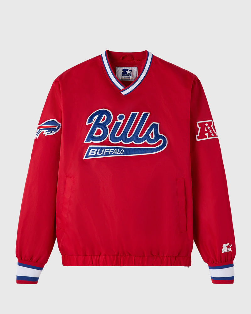 NFL Buffalo Bills Starter® Trainer Pullover Jacket - Red