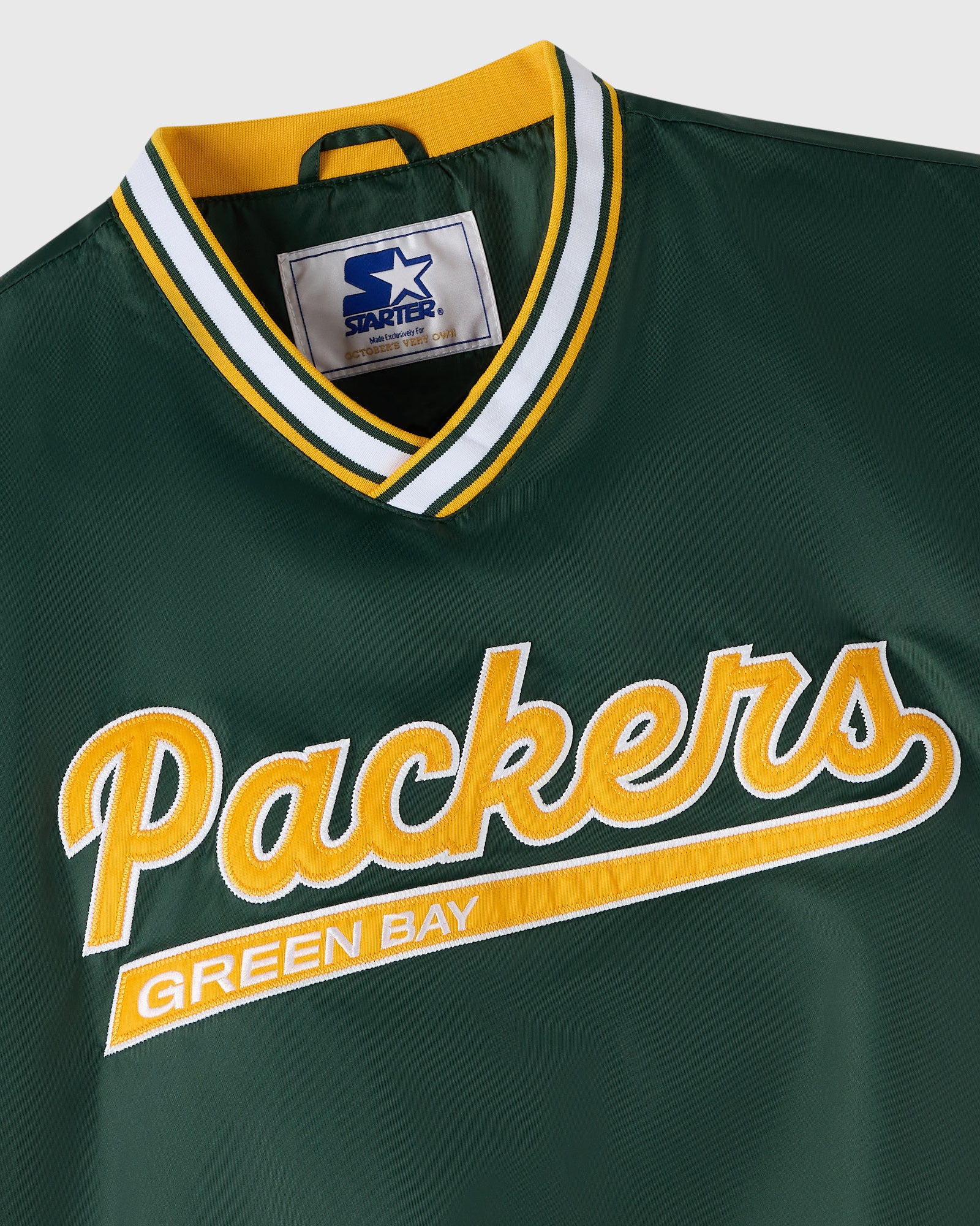 NFL Green Bay Packers Starter® Trainer Pullover Jacket - Green IMAGE #3