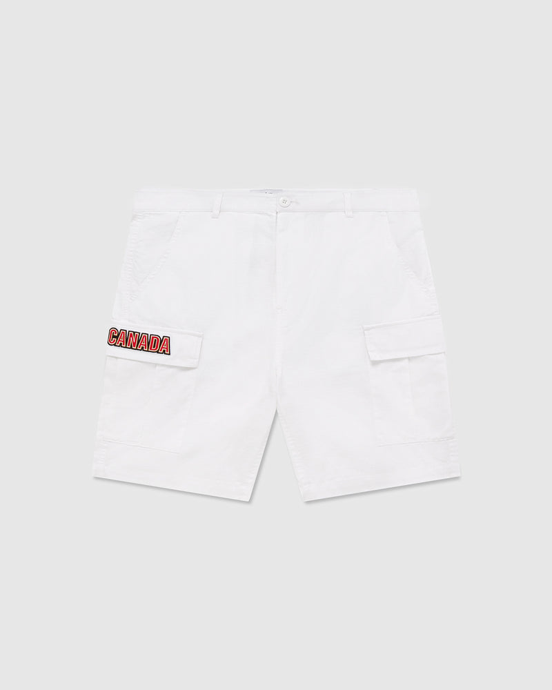 Canada Skateboard Ripstop Cargo Short  - White