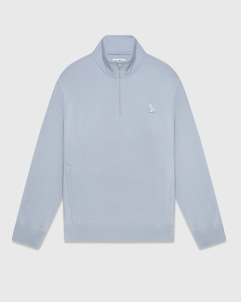 Classic Quarter-Zip Mockneck Sweatshirt - Storm Blue