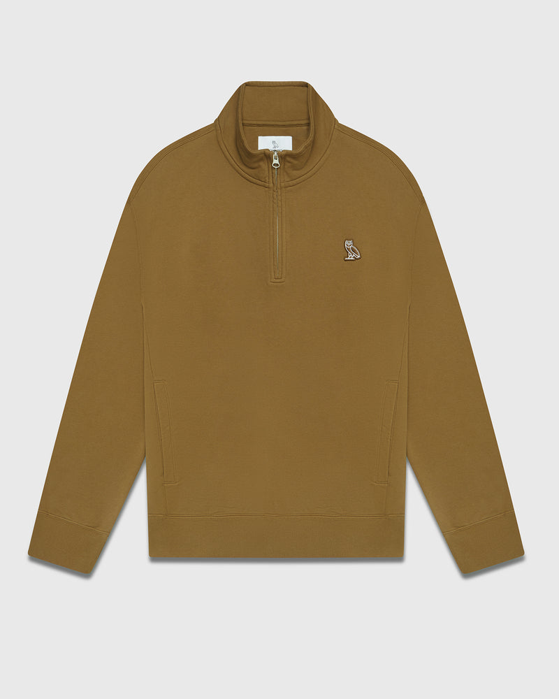 Classic Quarter-Zip Mockneck Sweatshirt - Moss