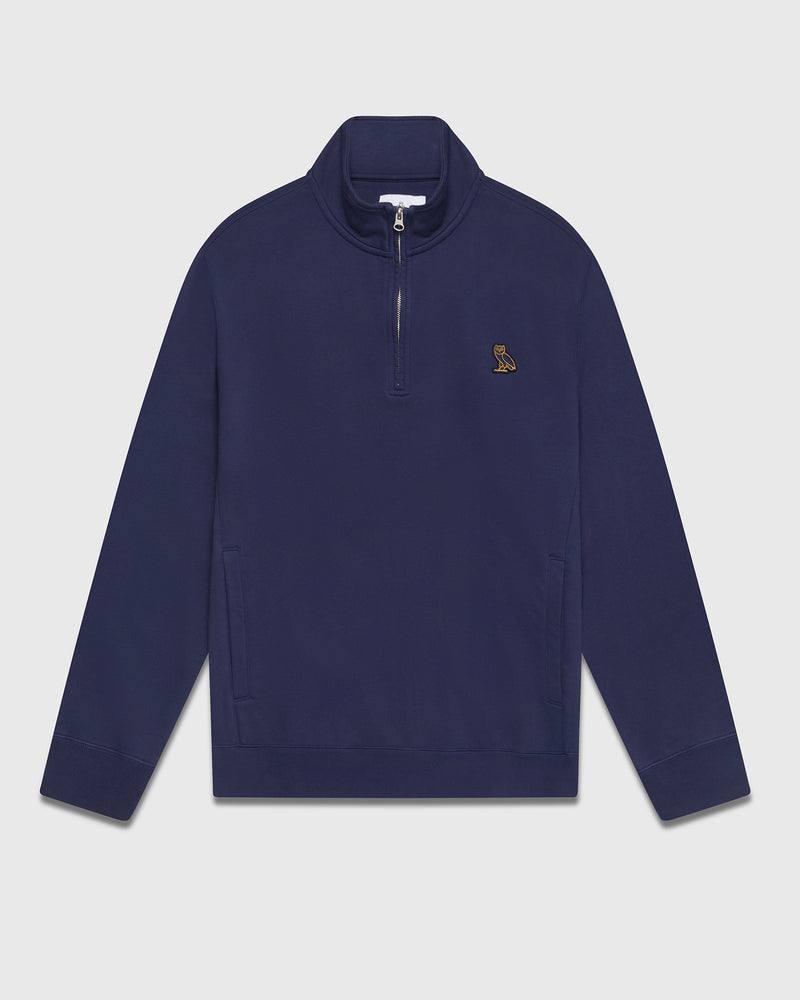 Classic Quarter-Zip Mockneck Sweatshirt - Navy