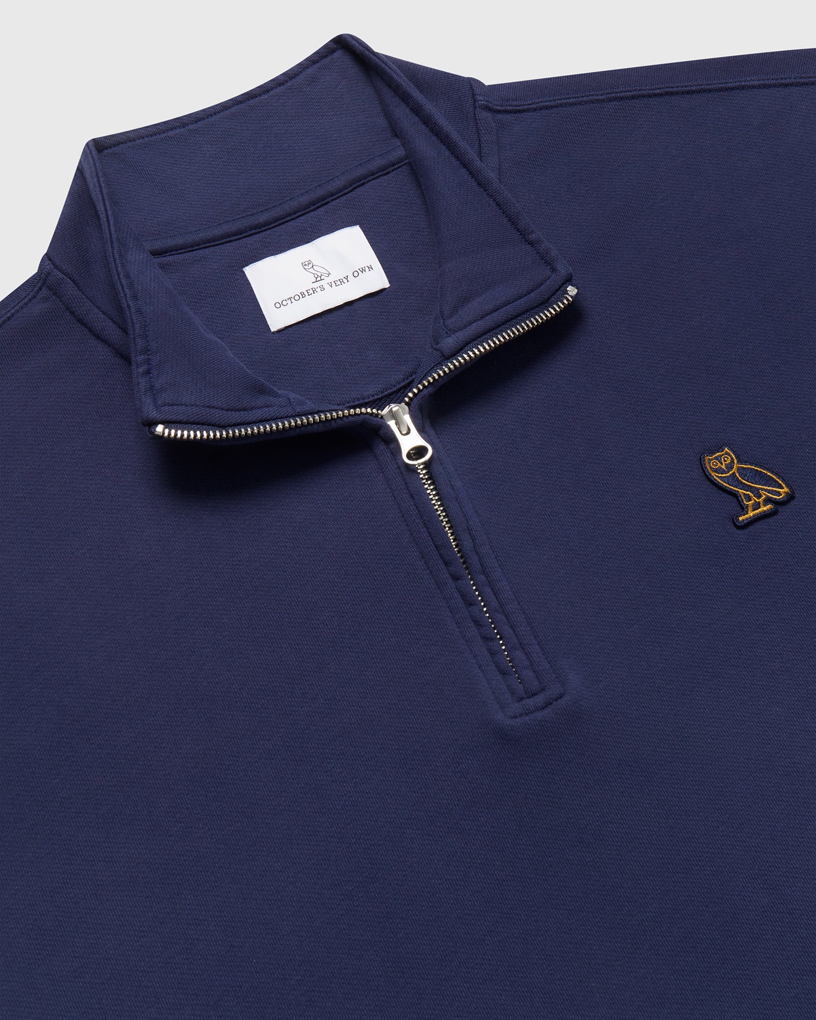 Classic Quarter-Zip Mockneck Sweatshirt - Navy IMAGE #2