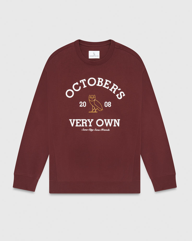 Collegiate Crewneck - Dark Crimson