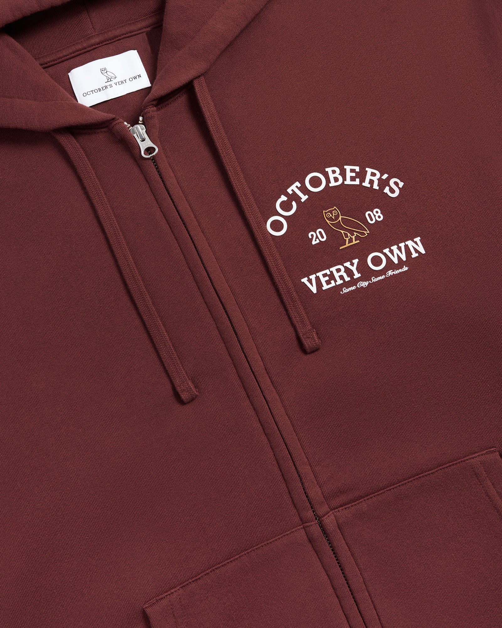 Collegiate Full-Zip Hoodie - Dark Crimson IMAGE #2