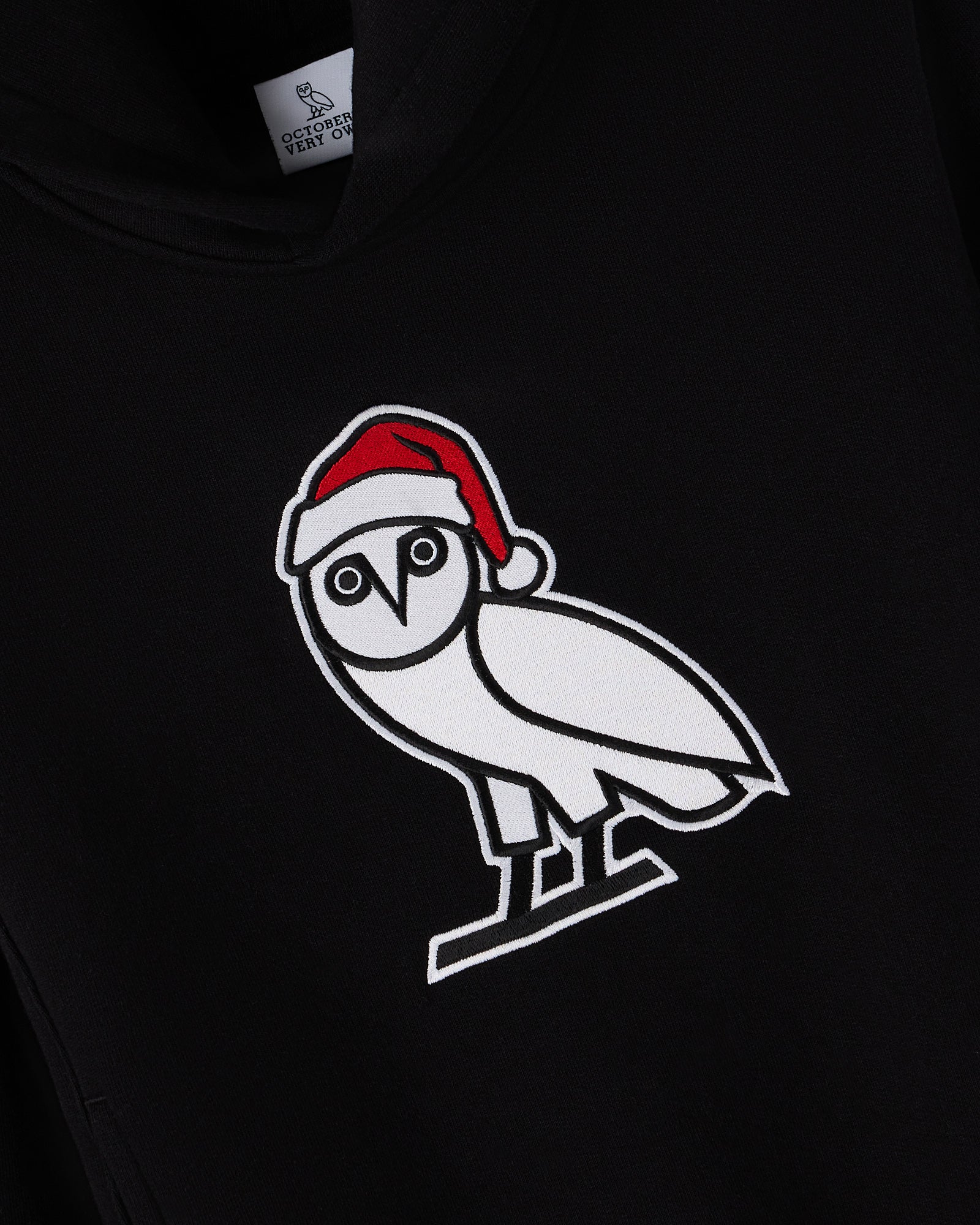 Santa Icon Kids Hoodie - Black IMAGE #2