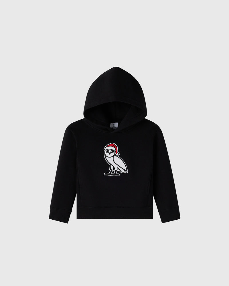 Santa Icon Toddler Hoodie - Black