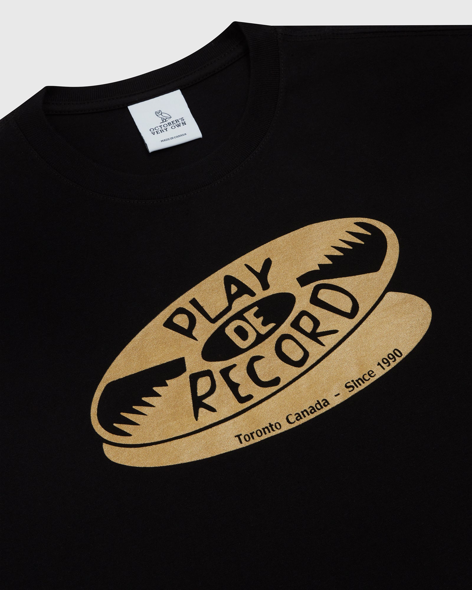 Play De Record T-Shirt - Black IMAGE #3