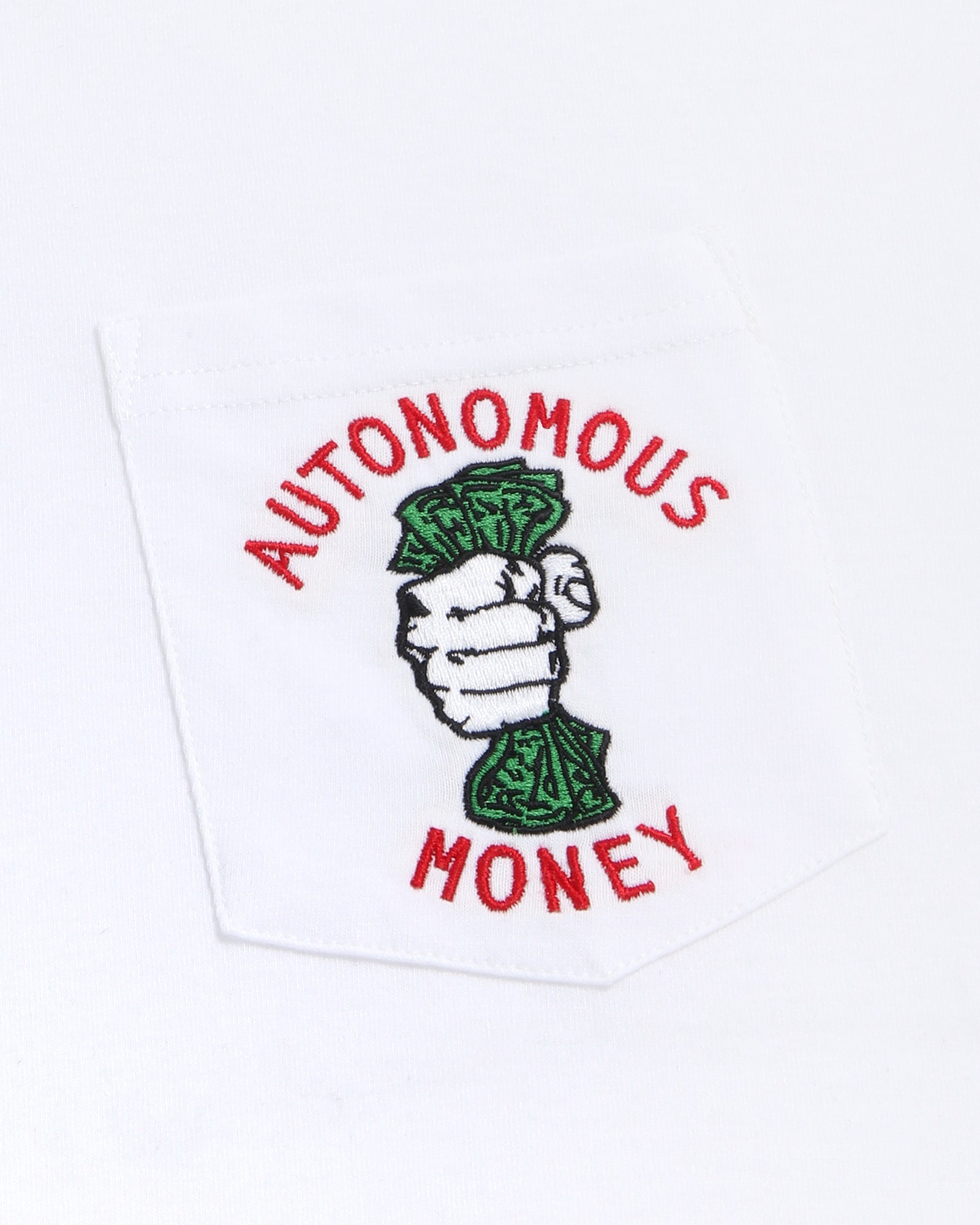 Autonomous Money Pocket T-Shirt  - White IMAGE #3