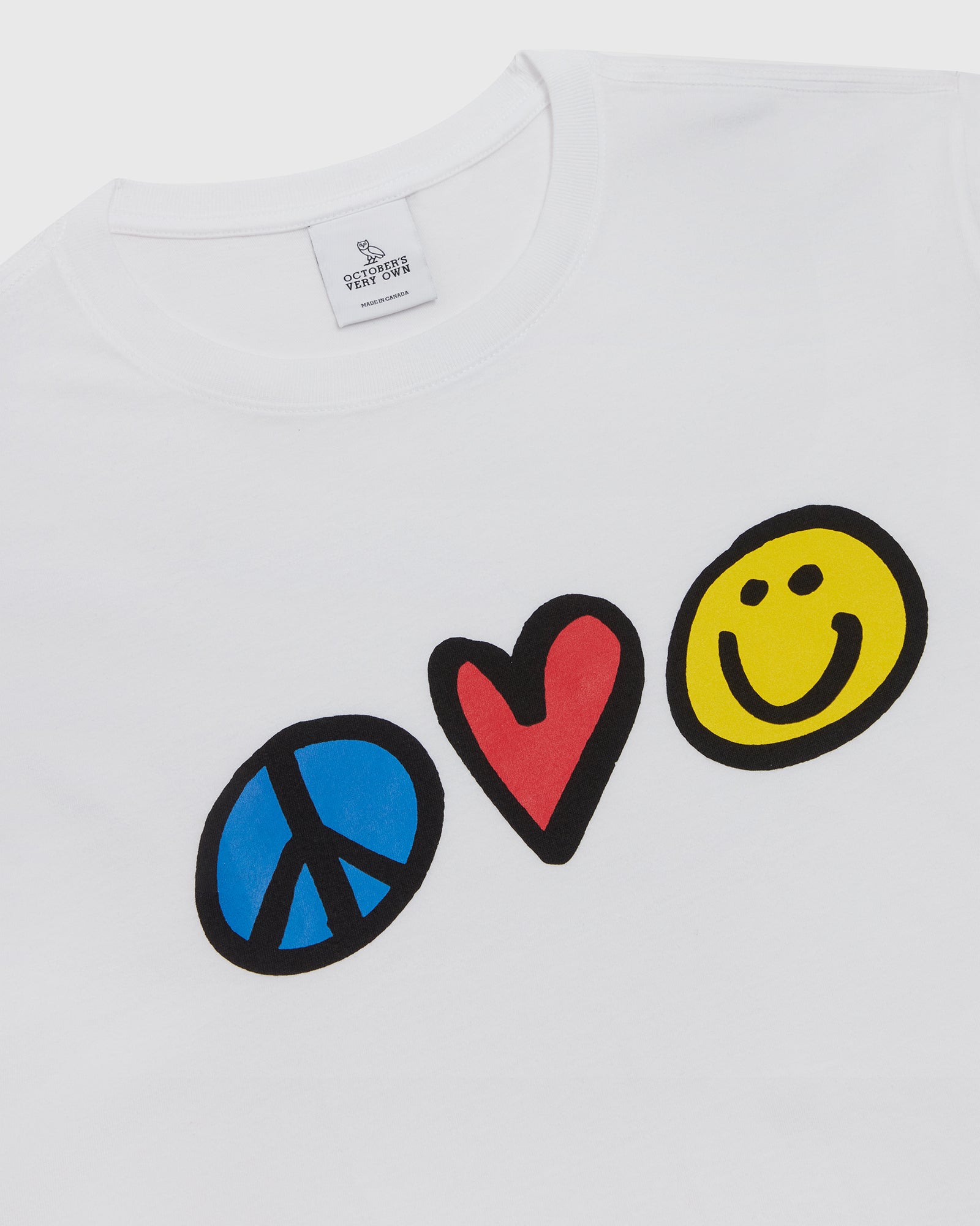 Peace Love Happiness T-Shirt - White IMAGE #2