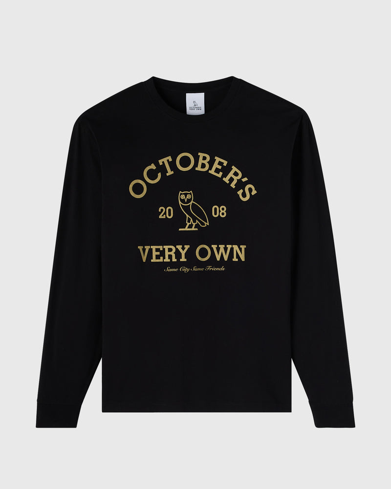 Collegiate Long-Sleeve T-Shirt - Black