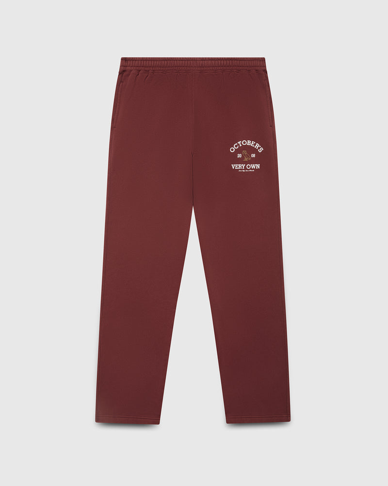 Collegiate Open-Hem Sweatpant - Dark Crimson