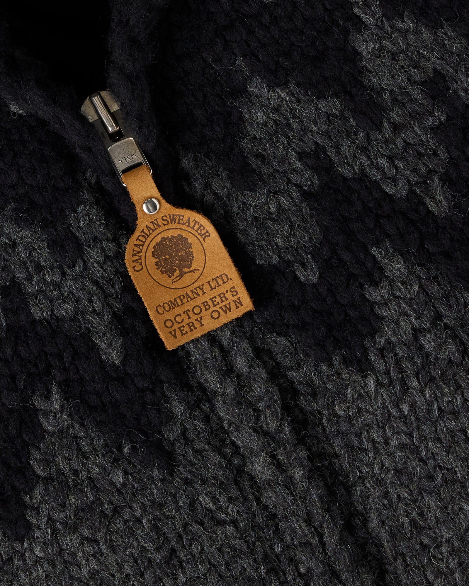 Canadian Sweater Company Hand Knit Cardigan - Dark Grey/Black IMAGE #8