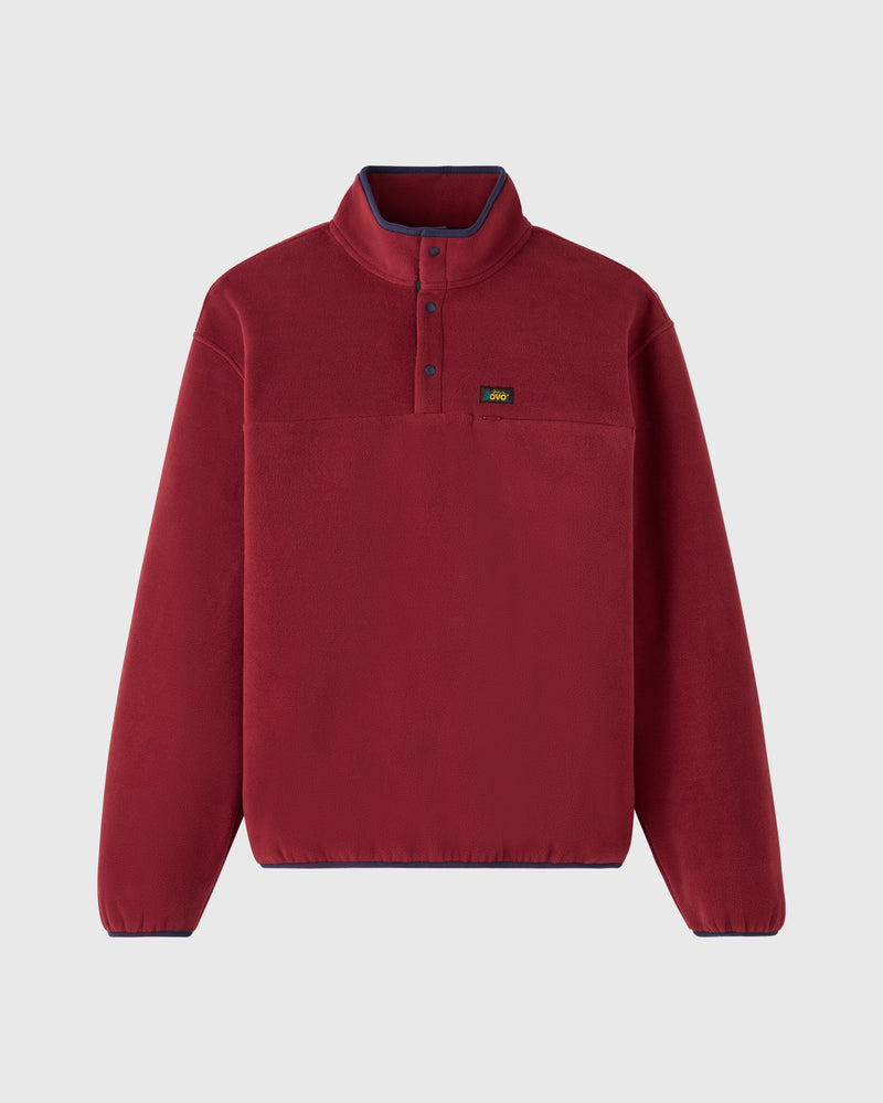 Polartec® Fleece Mockneck - Dark Crimson