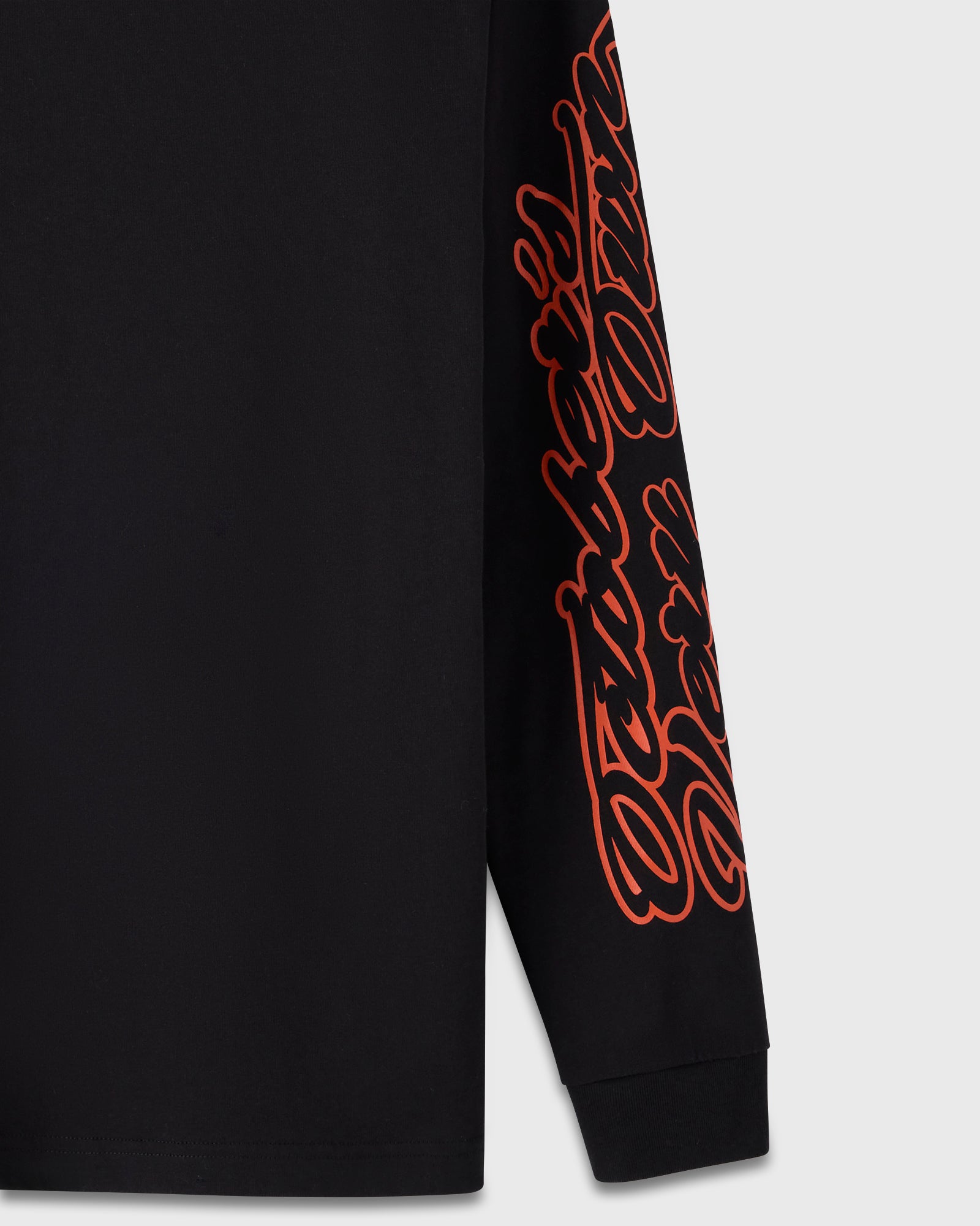 Sports Script Long-Sleeve T-Shirt - Black IMAGE #3