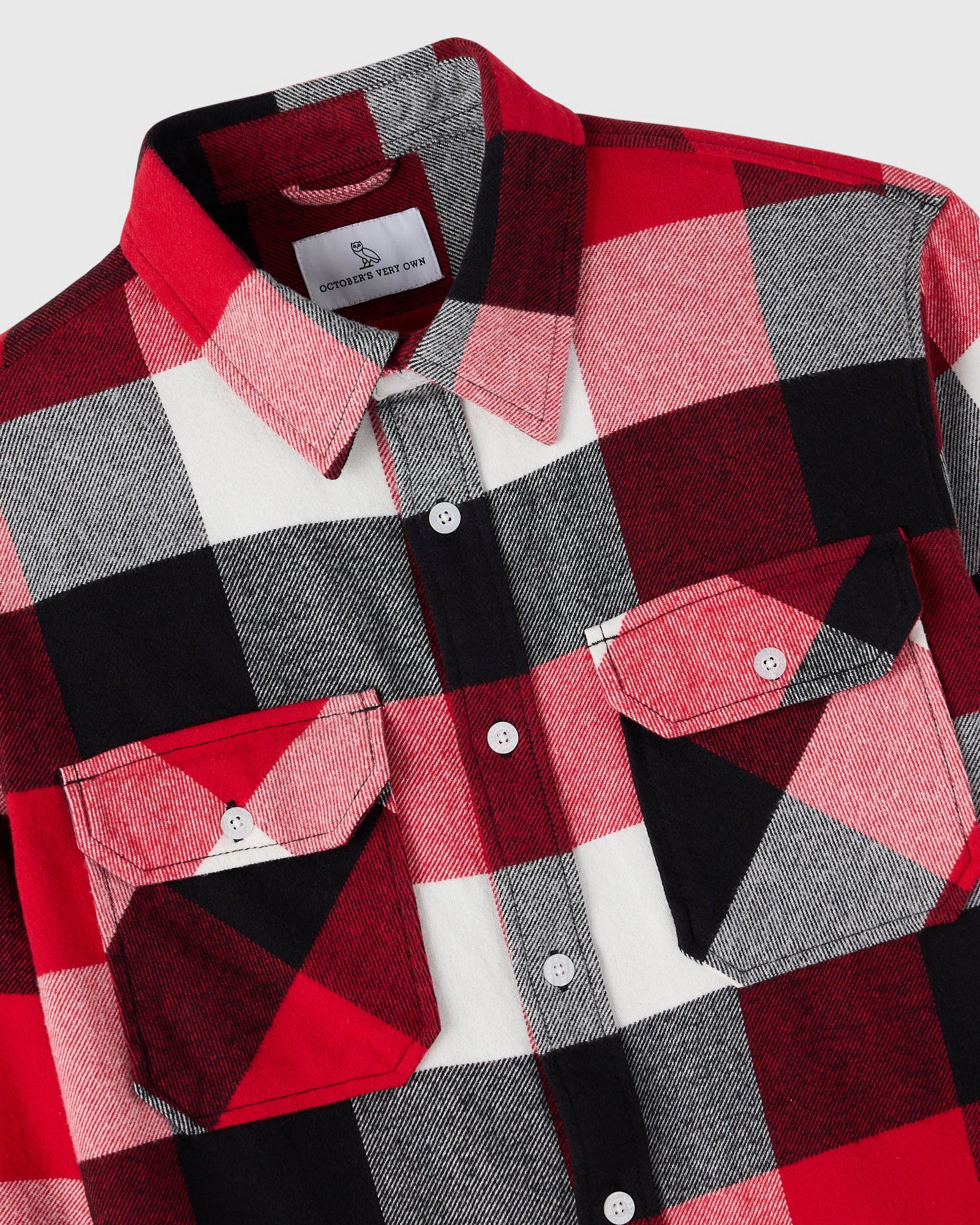 Buffalo Plaid Flannel Shirt - Red IMAGE #3