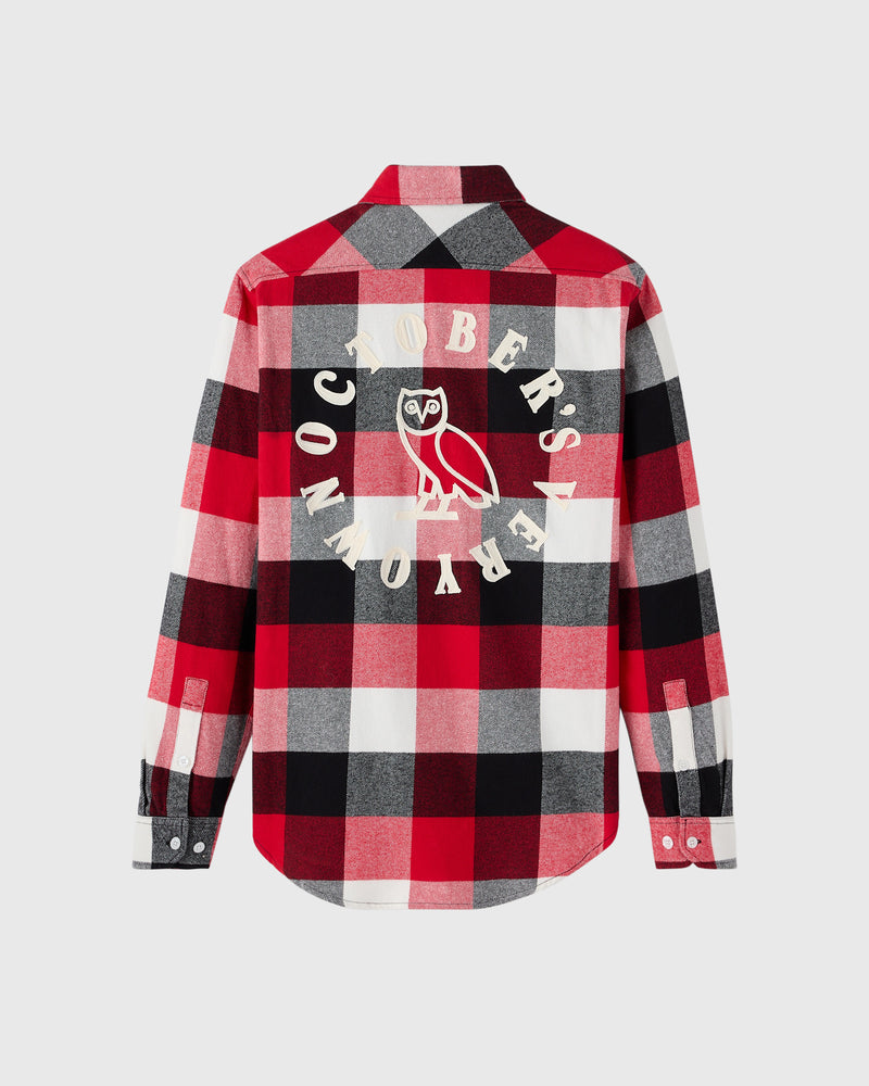 Buffalo Plaid Flannel Shirt - Red