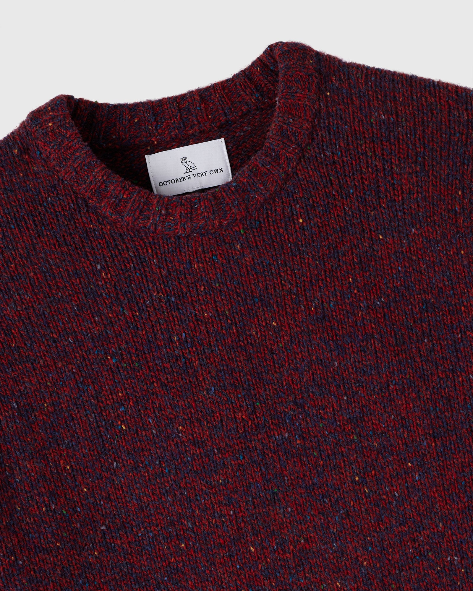 Speckle Crewneck Sweater - Red IMAGE #4