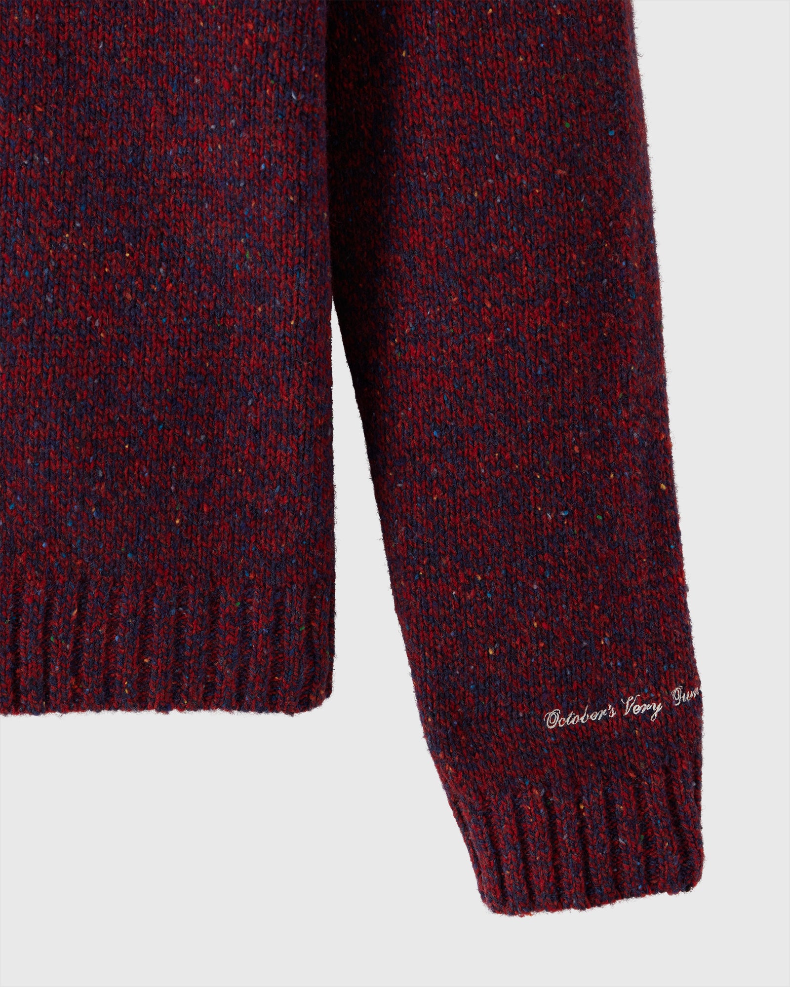 Speckle Crewneck Sweater - Red IMAGE #6