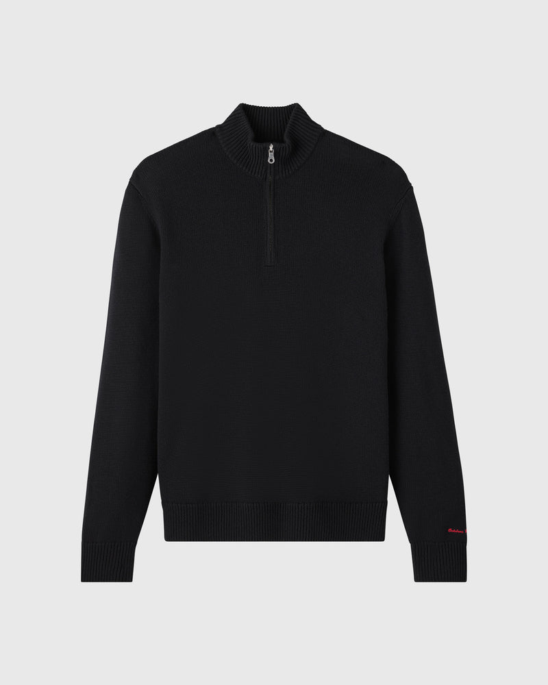 Quarter-Zip Sweater - Black